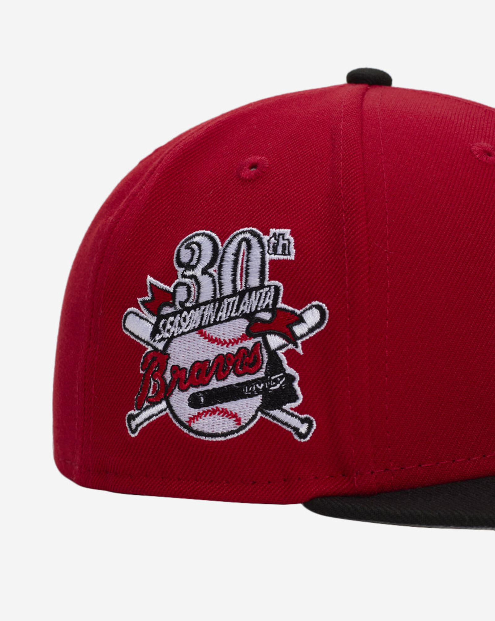 59Fifty Atlanta Braves Fire Red Fitted Hat Scarlet | Black