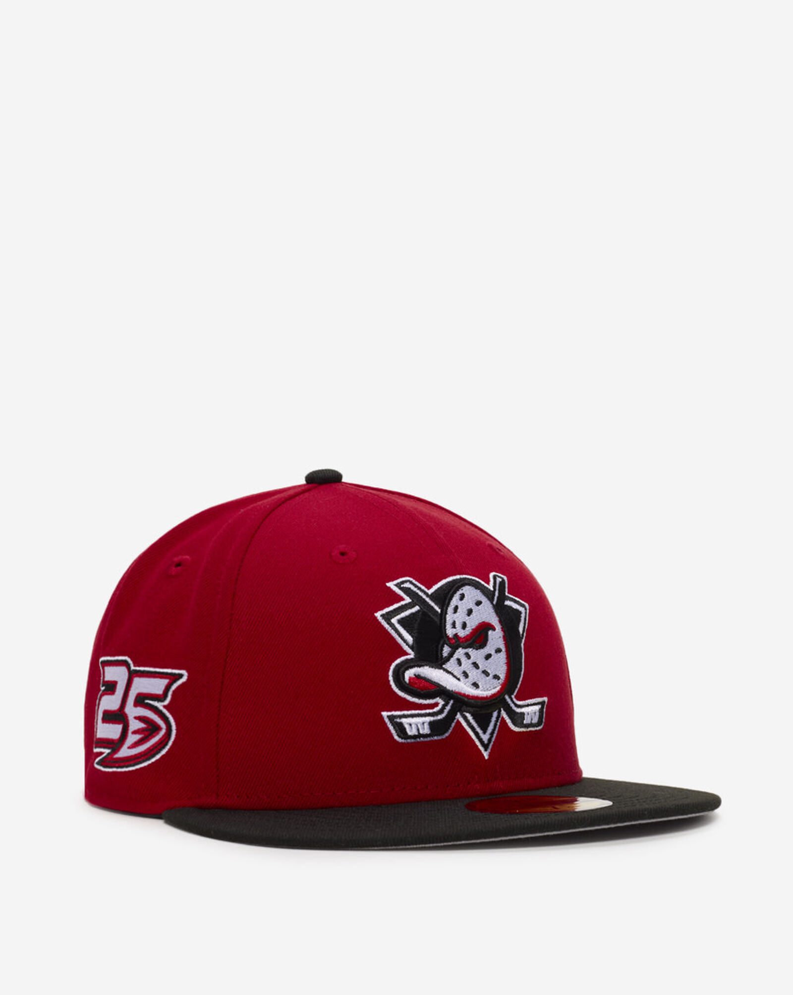 59Fifty Anaheim Ducks Fire Red Fitted Hat Scarlet | Black