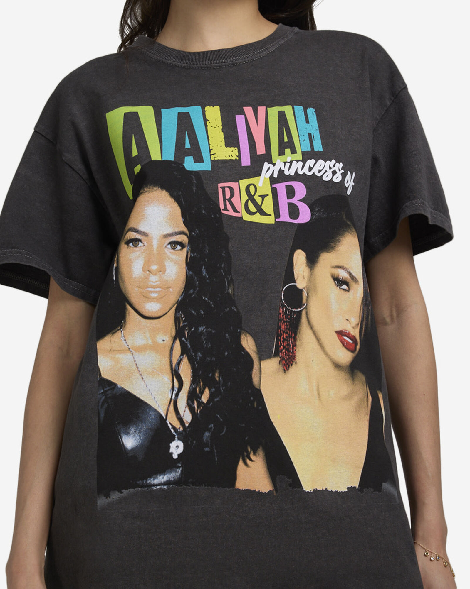 Aaliyah RandB Princess Tee Black Pigment 3 Aaliyah RandB Princess Tee Black Pigment