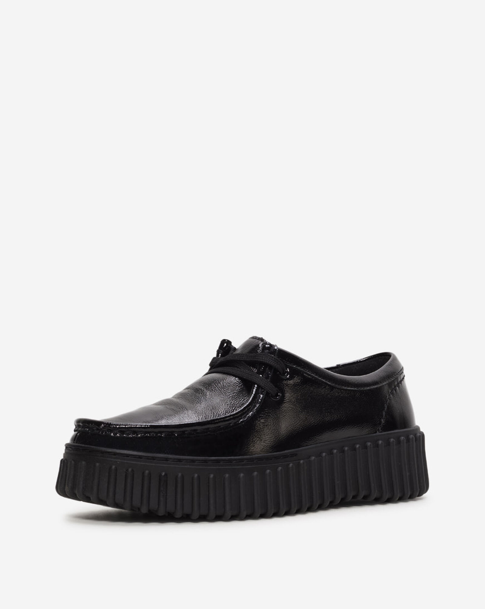 Torhill Bee Patent Leather Flatform Loafers Black
