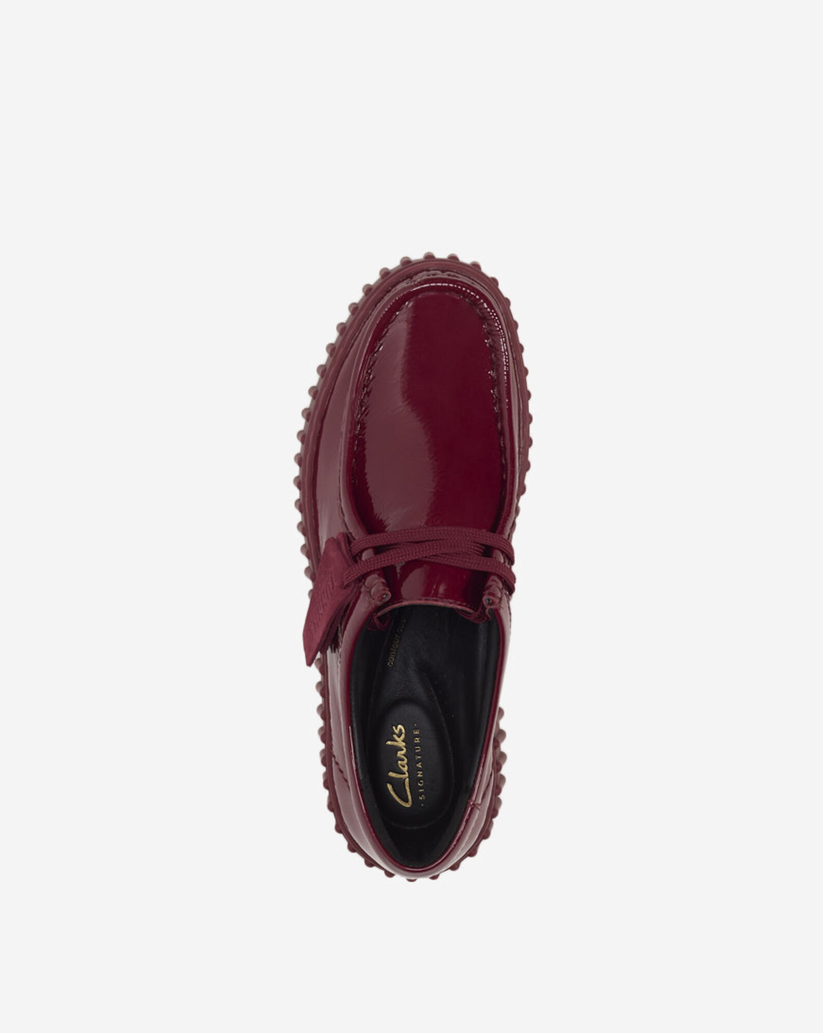 Torhill Bee Patent Leather Flatform Loafers Burgundy