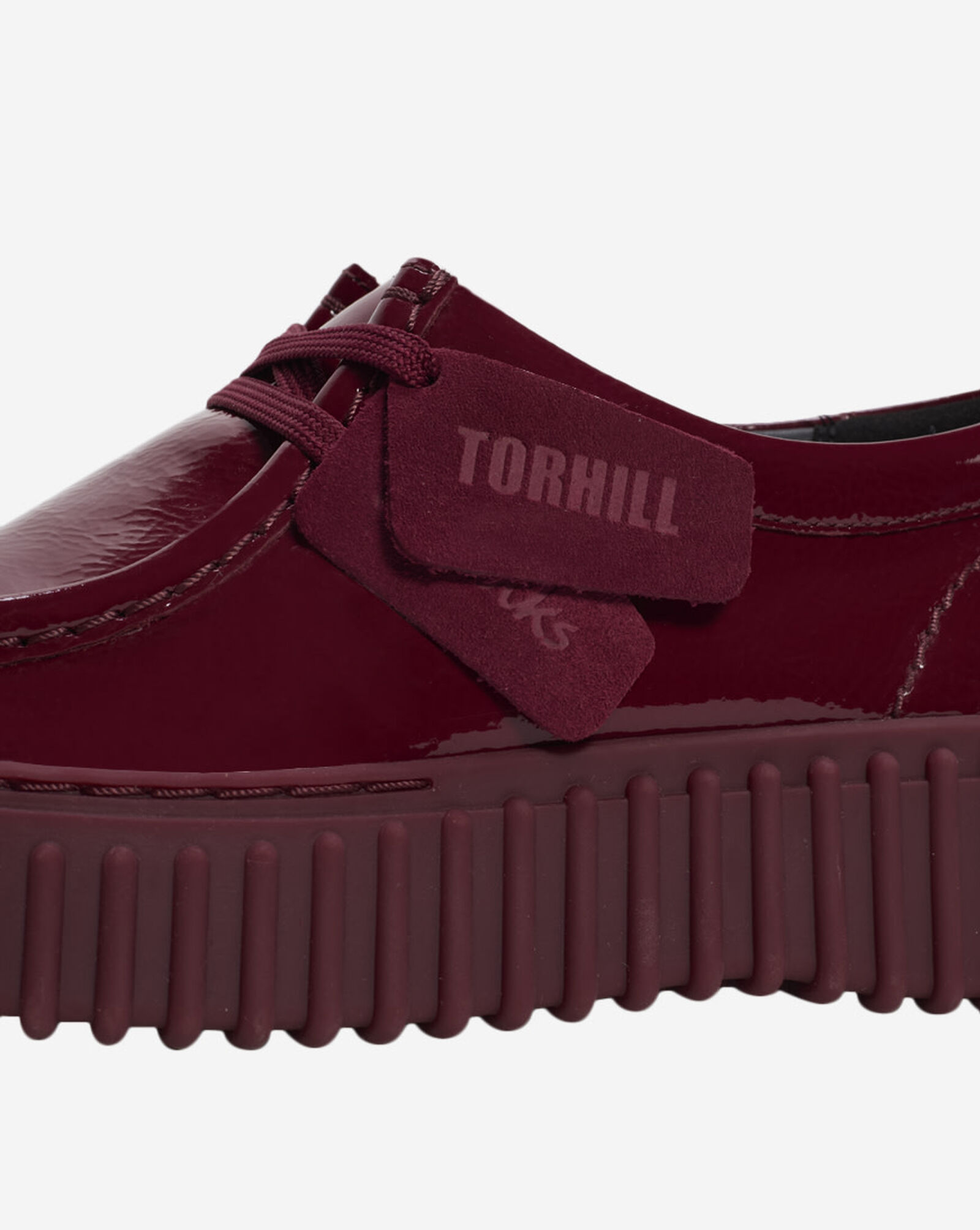 Torhill Bee Patent Leather Flatform Loafers Burgundy