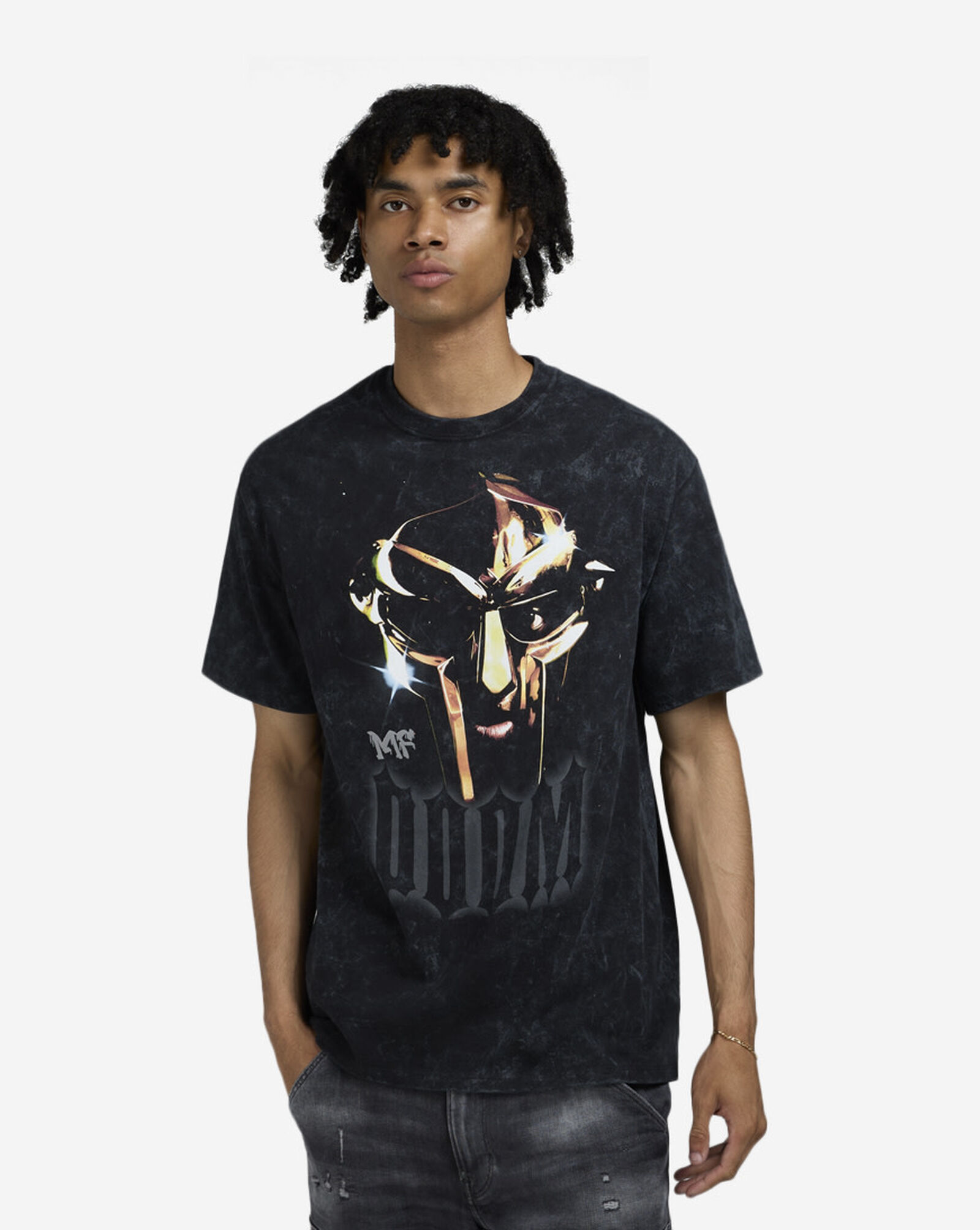 MF Doom Face Tee Washed Black