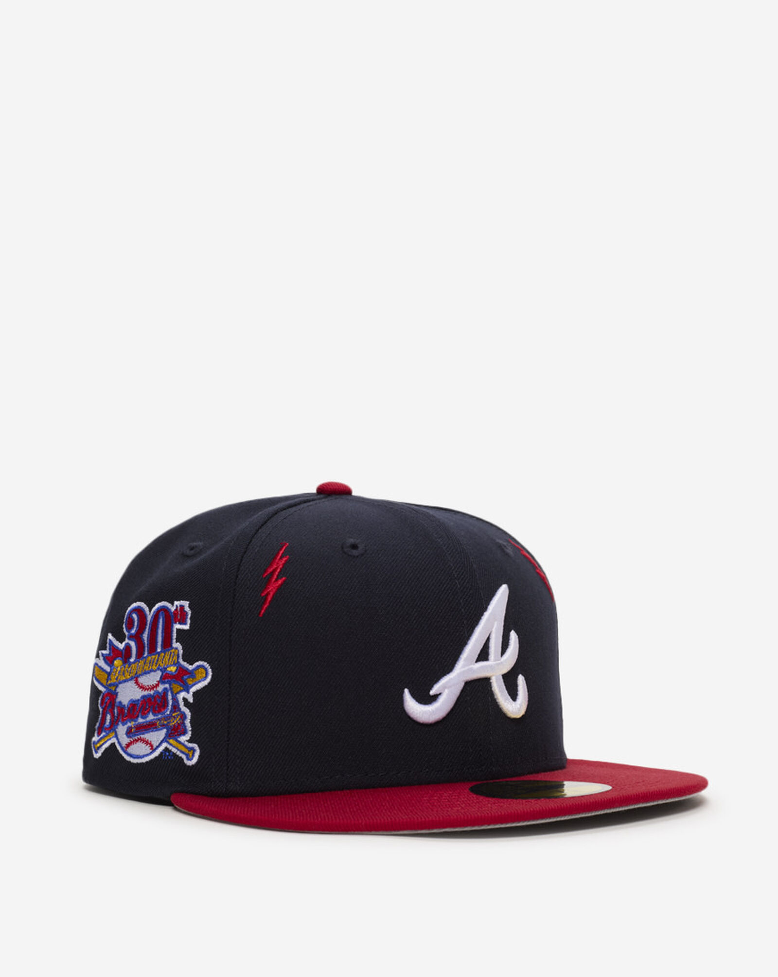 59Fifty Atlanta Braves DSM Lightning Fitted Hat Navy | Red