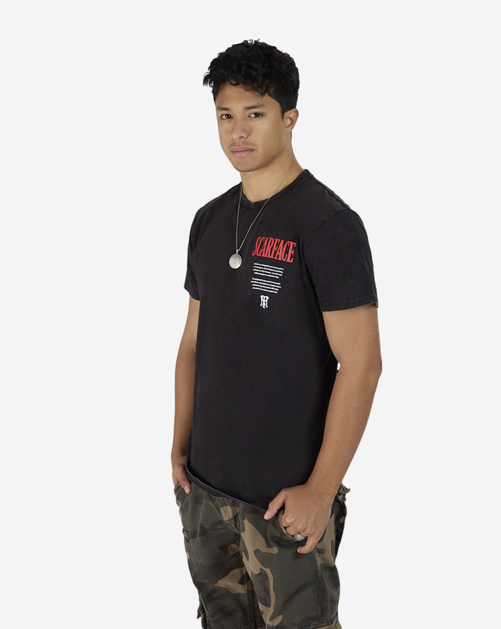 Scarface Back Hit Tee Black Mineral