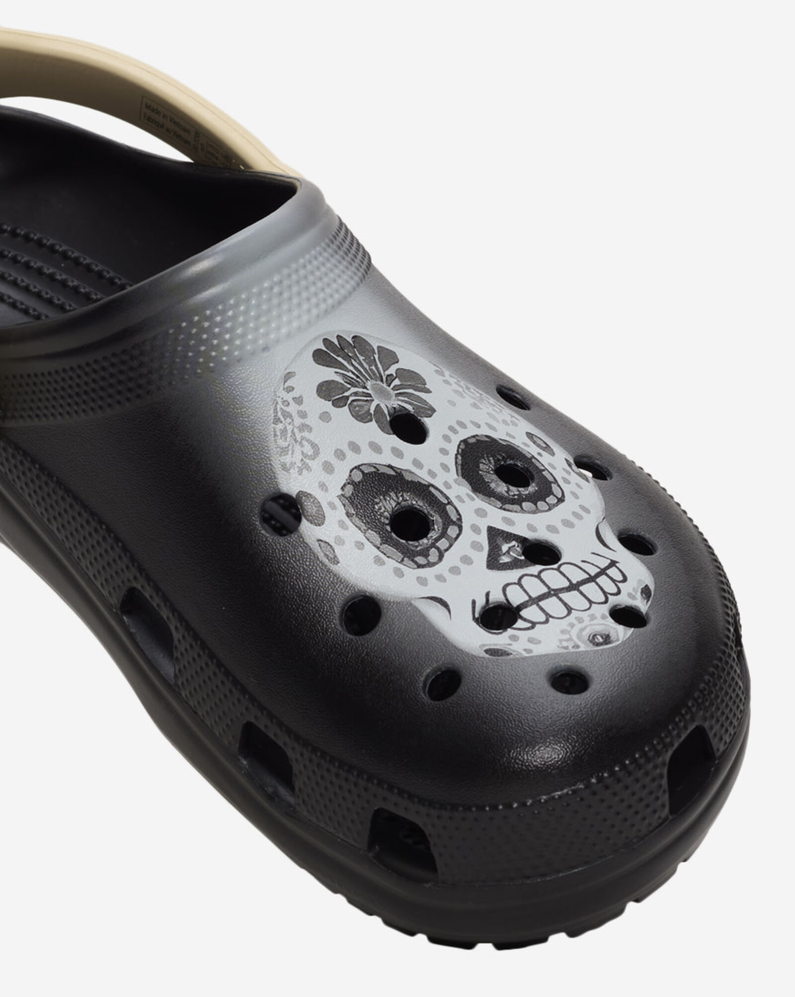 Classic Day of the Dead Clog Black | Multi 8 Classic Day of the Dead Clog Black | Multi