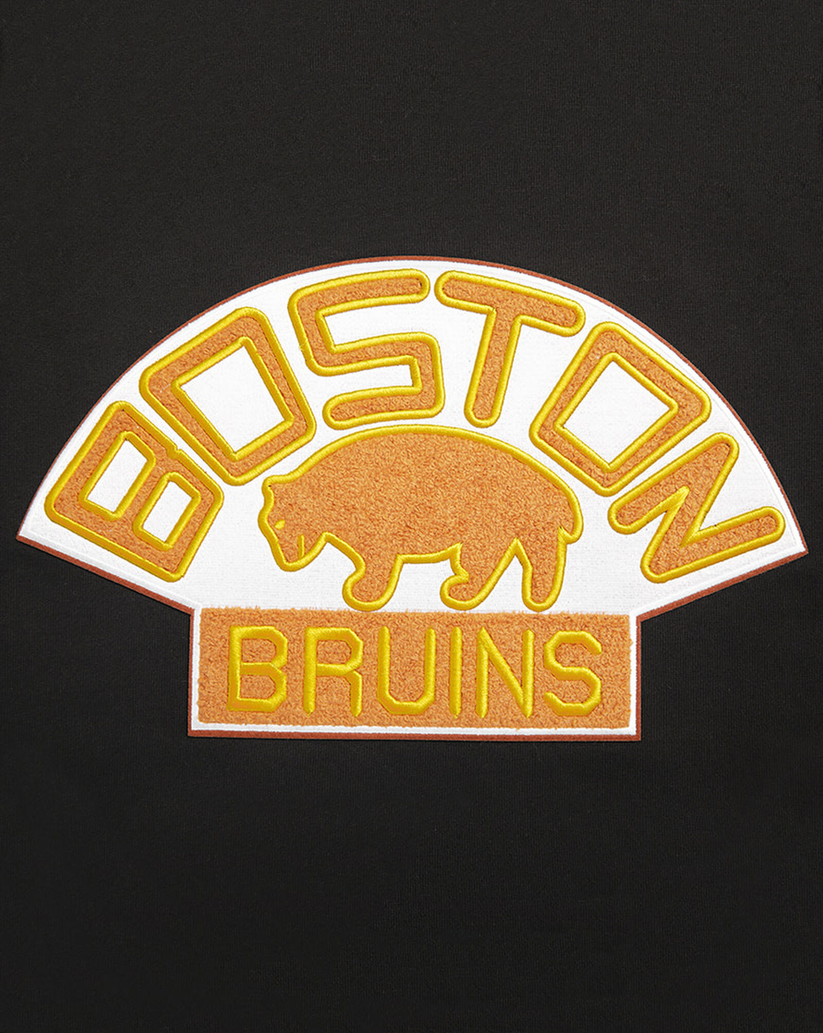 Boston Bruins Retro Classic Fleece Pullover Hoodie Black | Yellow