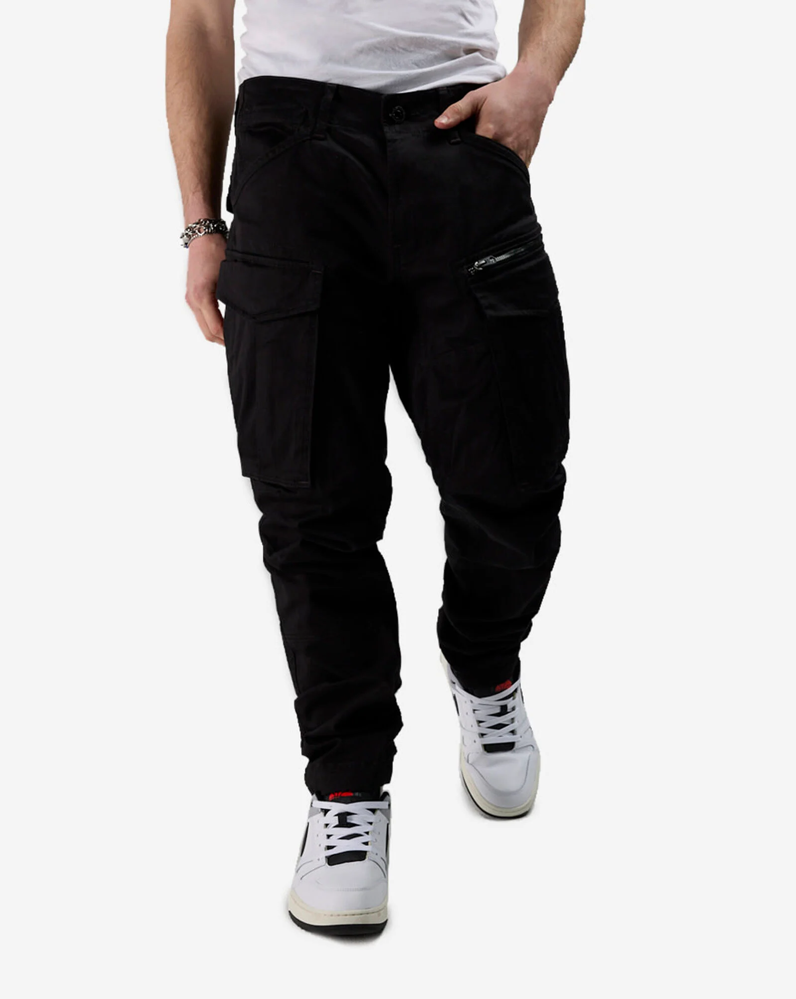 Rovic Zip 3D Regular Tapered Denim Jeans Black