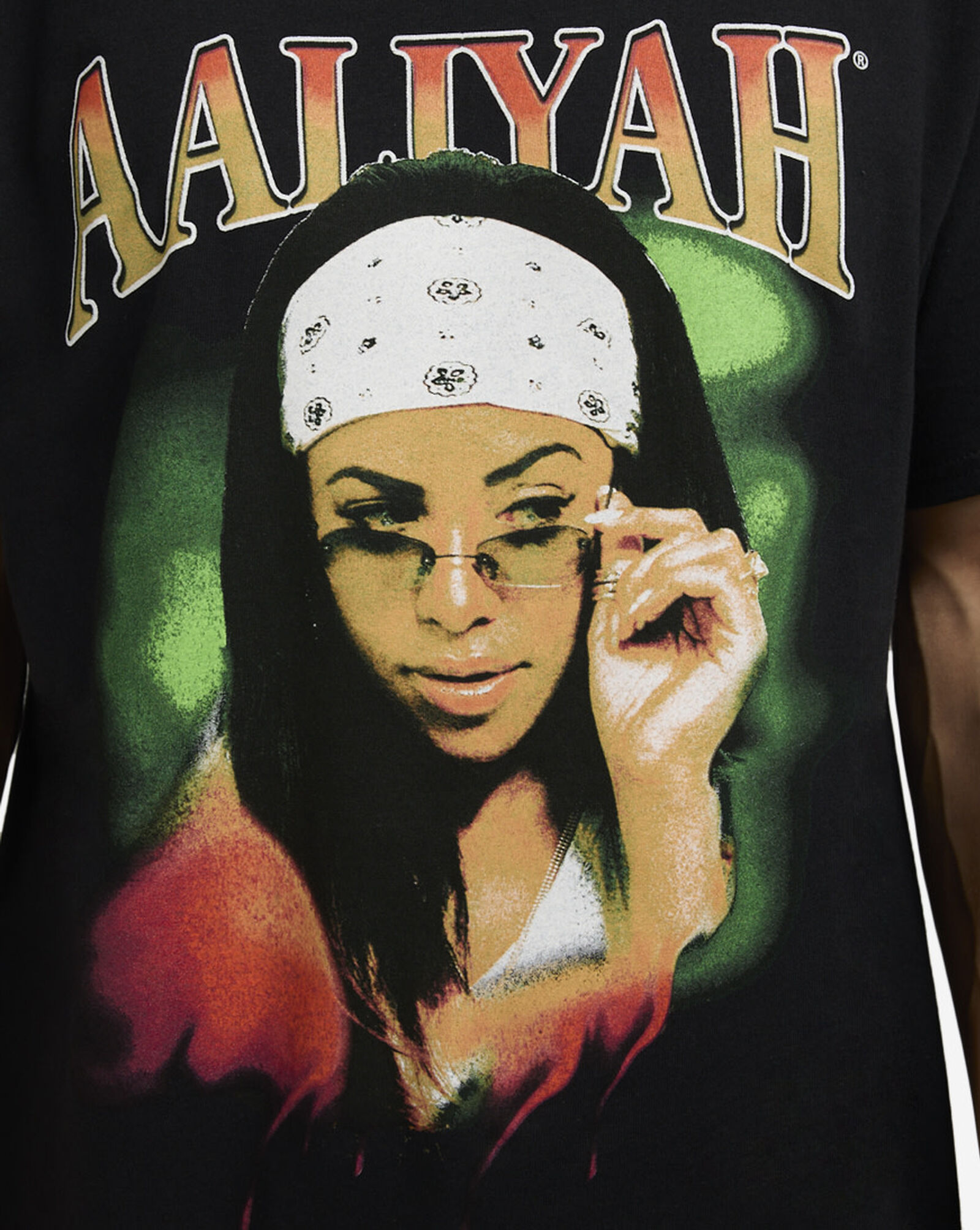 Aaliyah Side Eye Tee Black