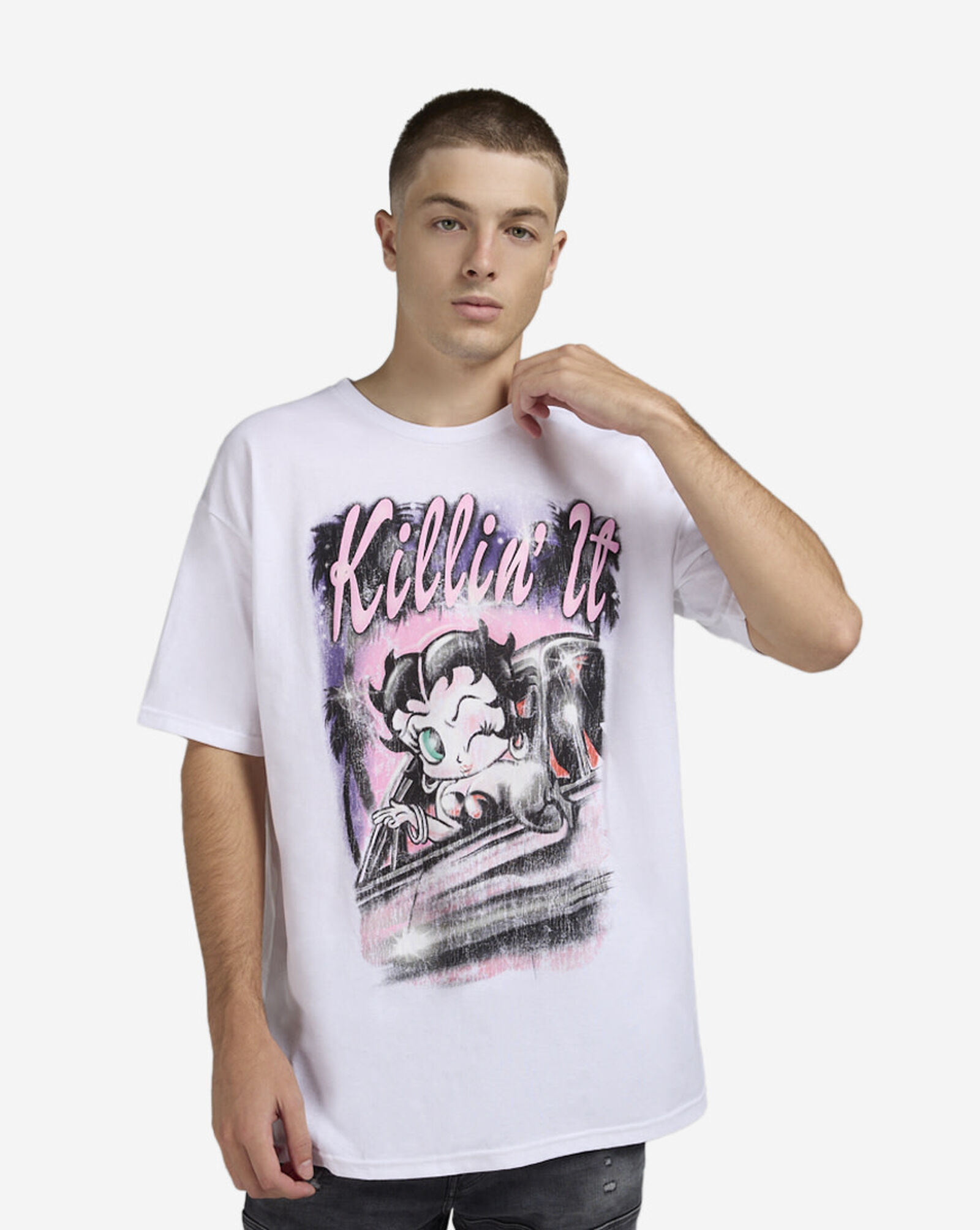 Betty Boop Tee White | Pink
