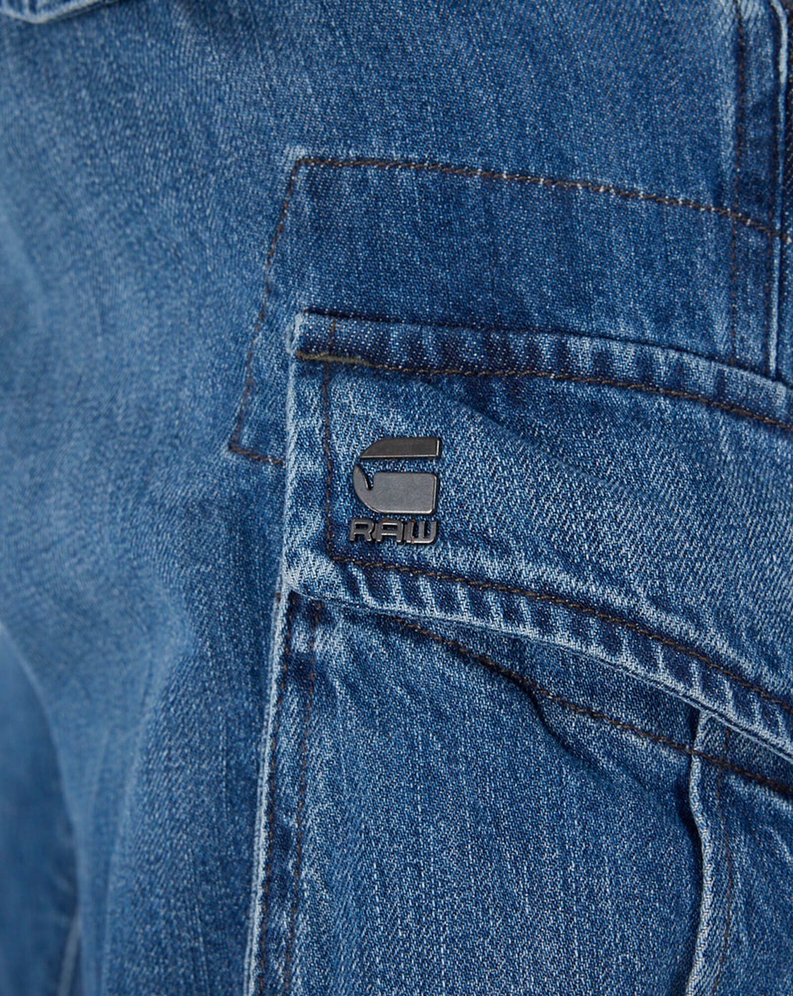 Rovic Zip 3D Regular Tapered Denim Jeans Faded Cliffside