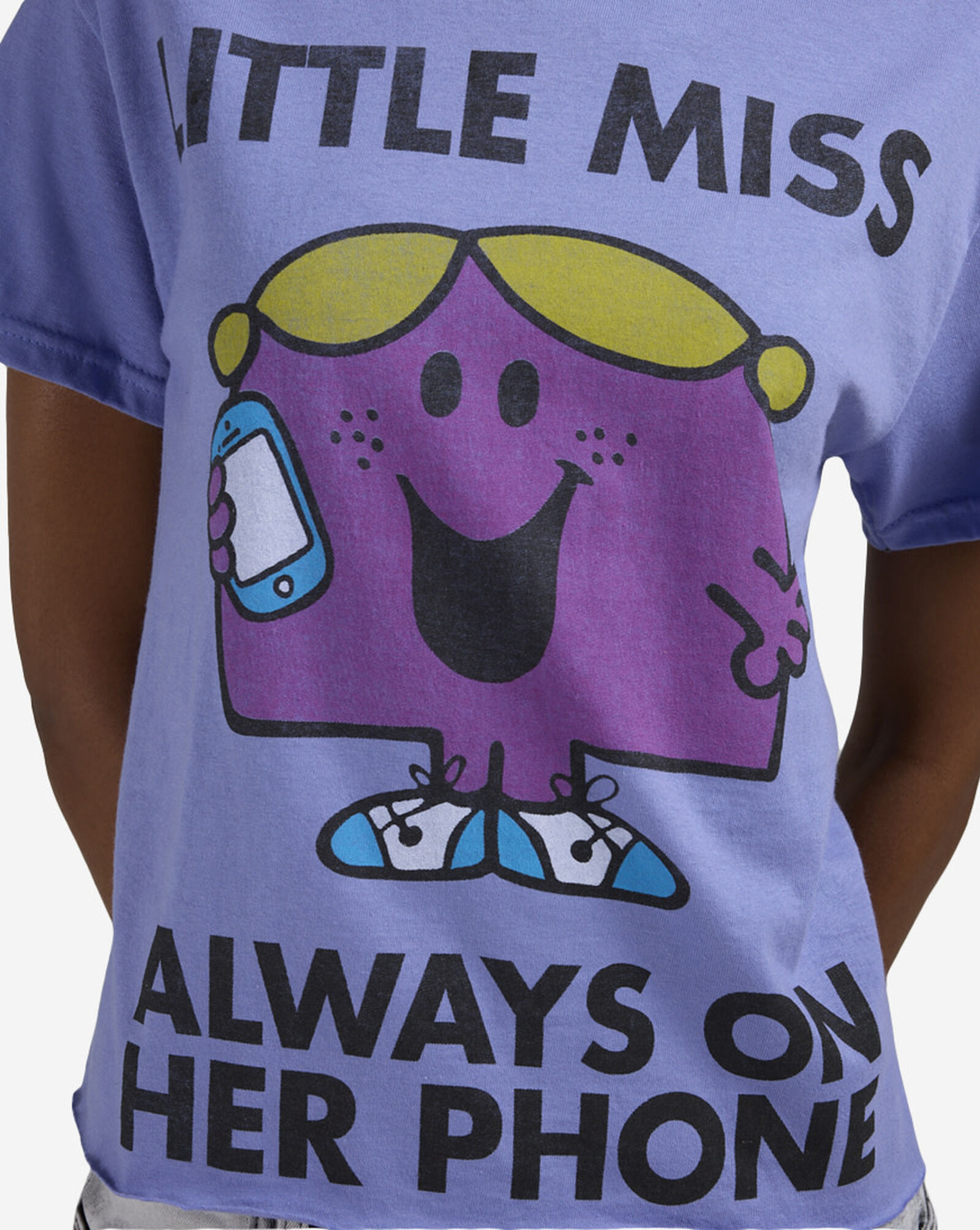 Little Miss Phone Cropped Tee Orchid