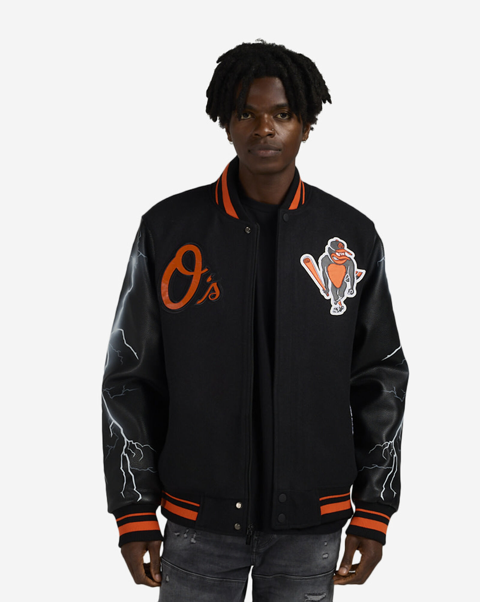 Baltimore Orioles Lightning Jacket Washed Black