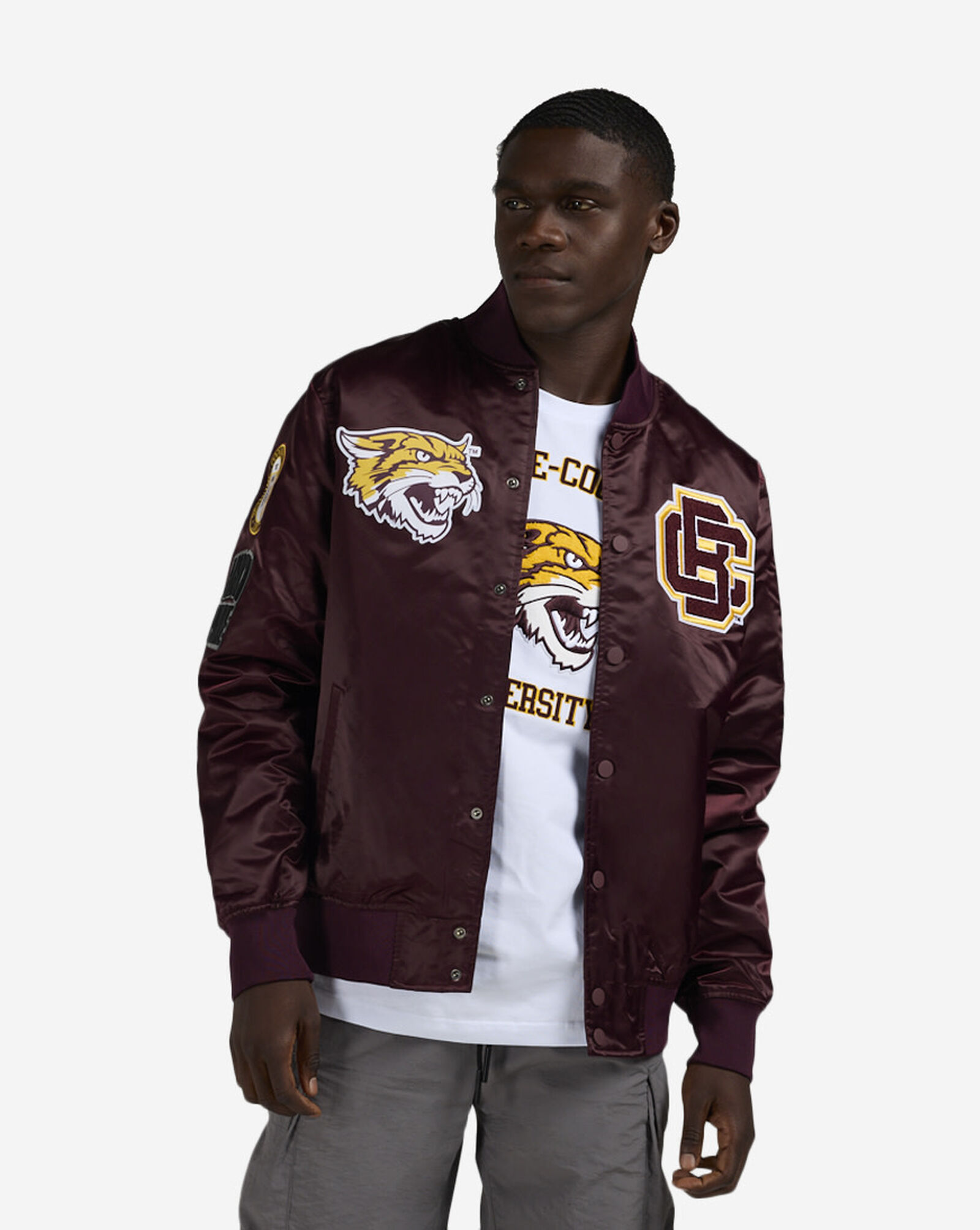Bethune-Cookman University Classic Satin Jackjet Wine