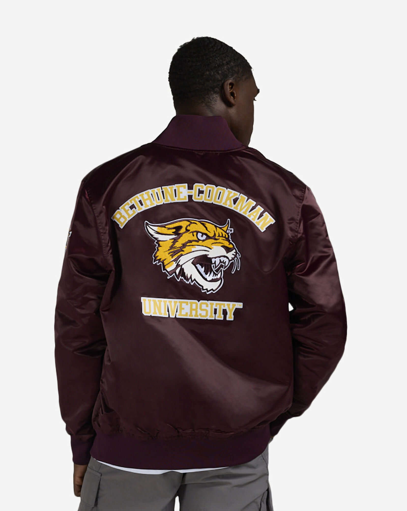 Bethune-Cookman University Classic Satin Jackjet Wine