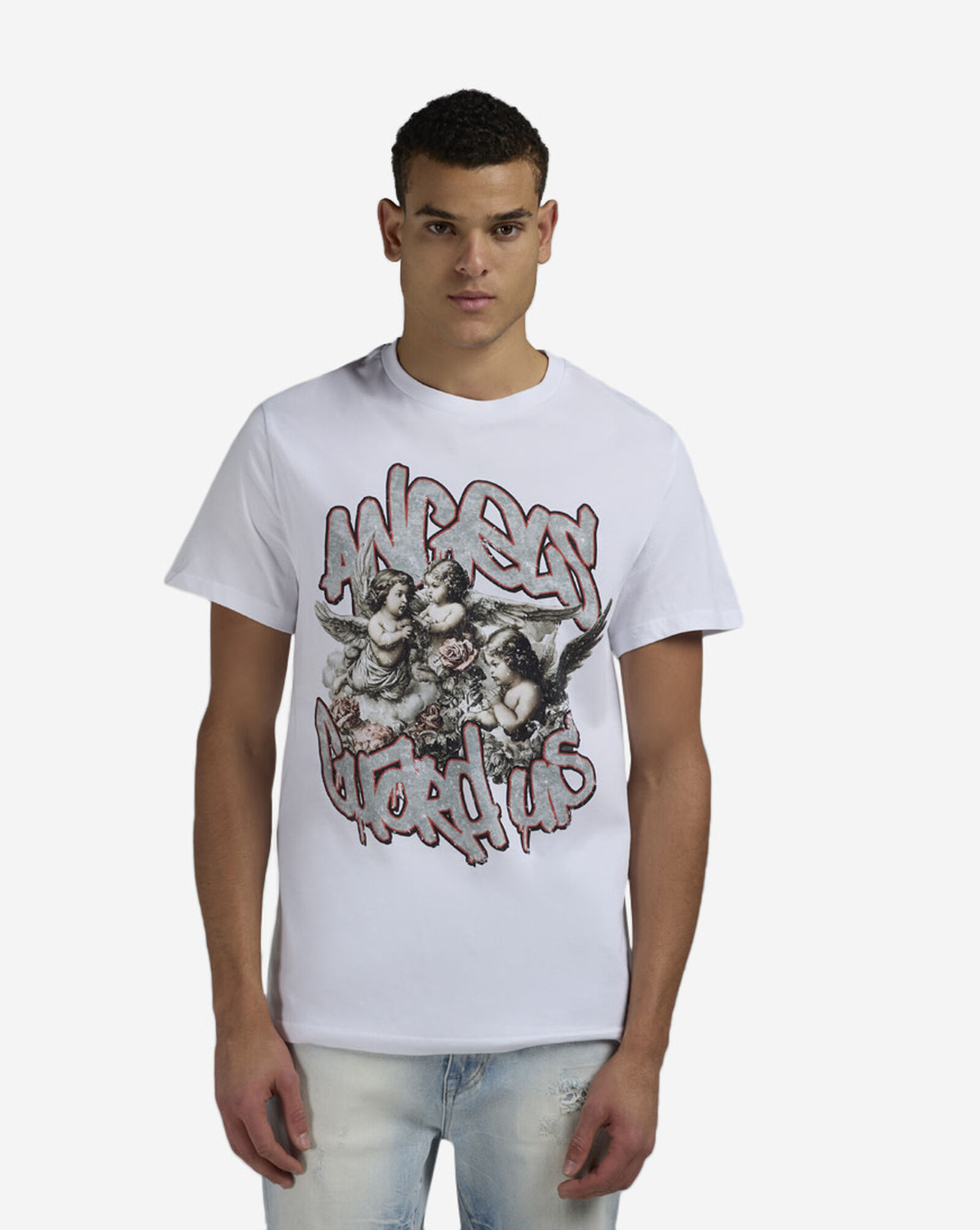 Angels Guard Us Tee White