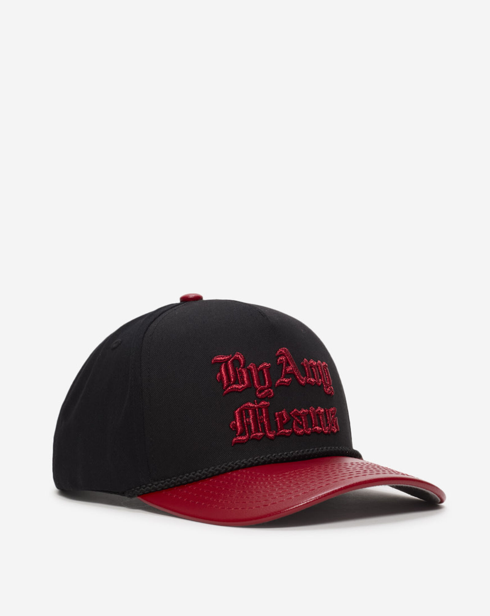 By Any Means Twill Leather Trucker