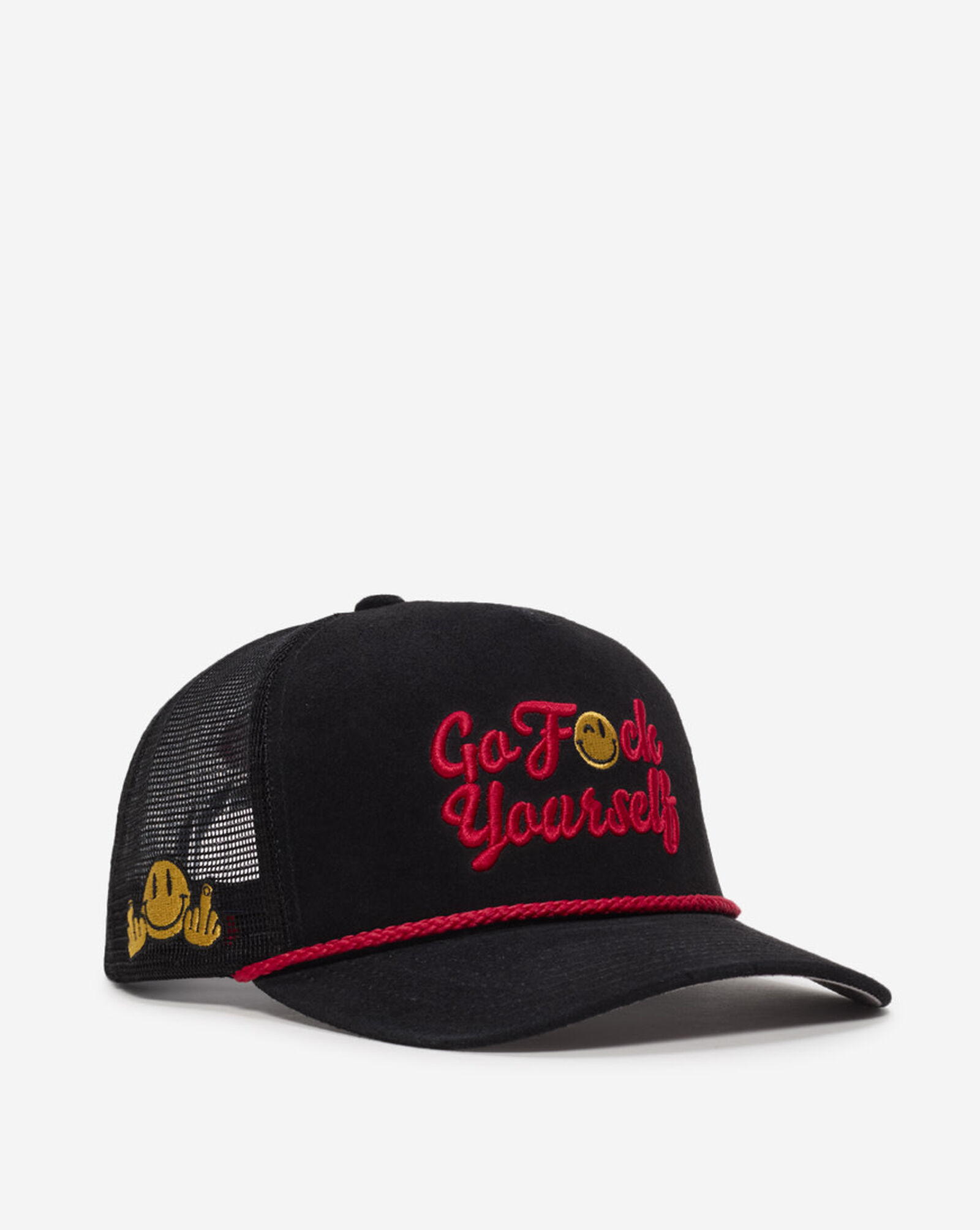 Go F Yourself Suede Meshback Trucker