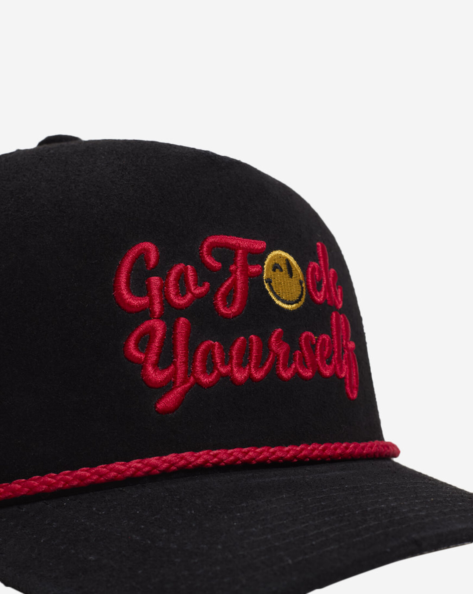 Go F Yourself Suede Meshback Trucker