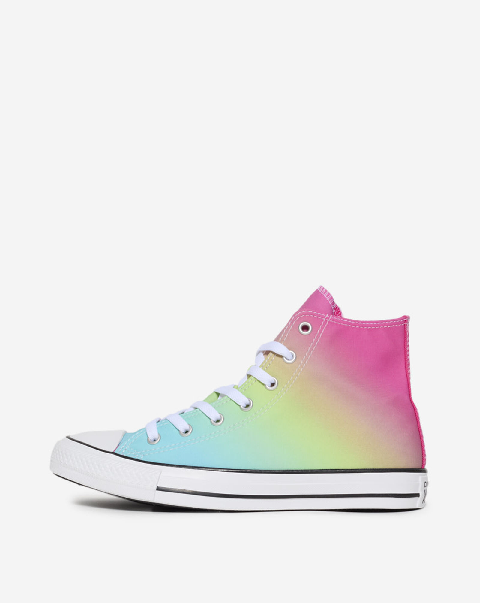 Grade School Chuck Taylor All Star Hi Bright Ombre | Triple Cyan | Chaos Fuchsia