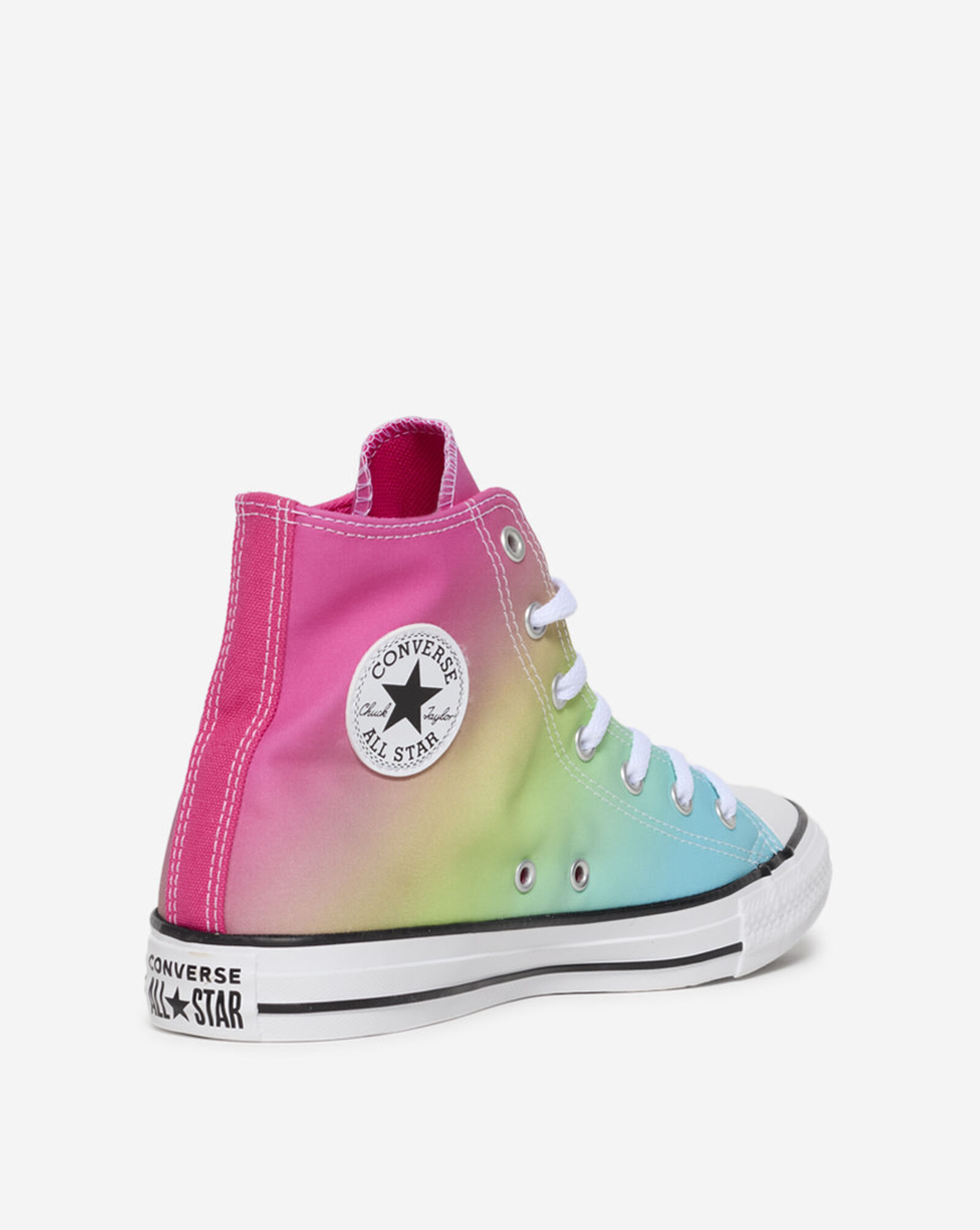 Grade School Chuck Taylor All Star Hi Bright Ombre | Triple Cyan | Chaos Fuchsia