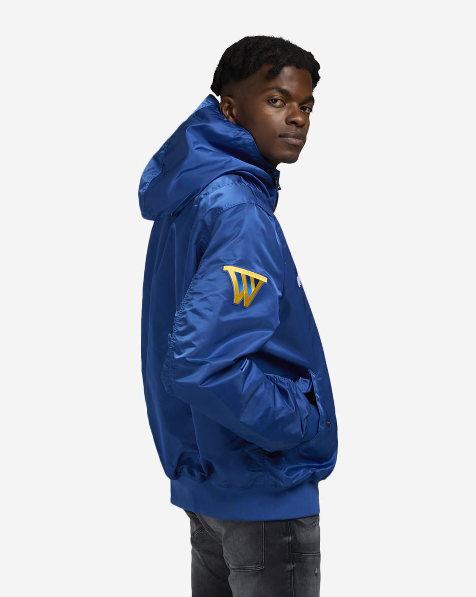 Alpha Industries Historic L-2B Golden State Warriors Hooded Bomber Jacket  Blue
