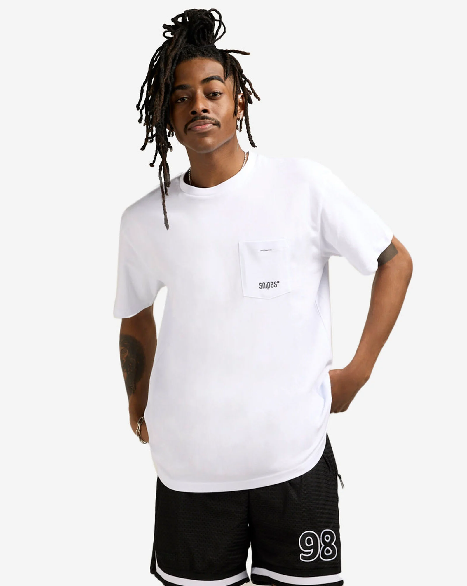 Chest Pocket Tee White