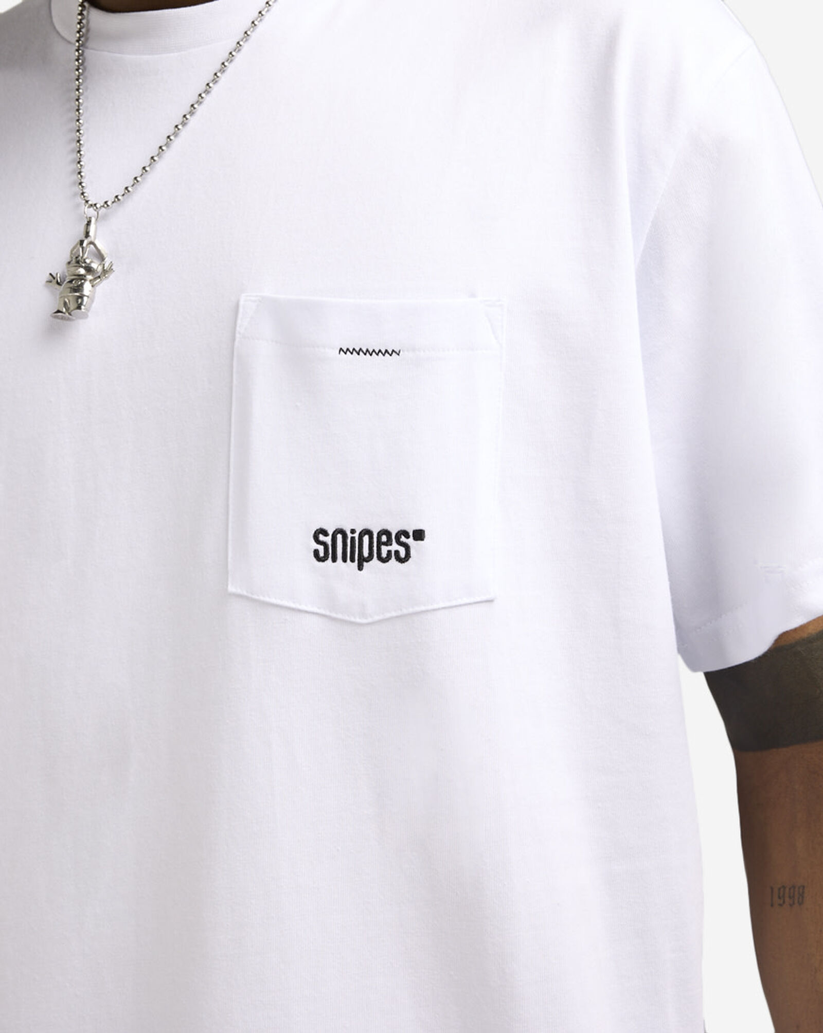 Chest Pocket Tee White
