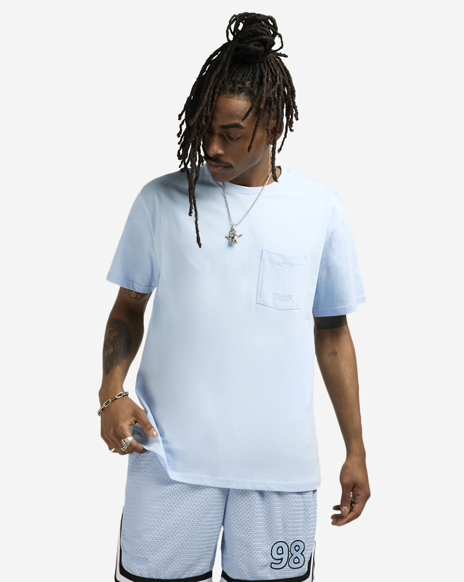 Chest Pocket Tee Chambray Blue