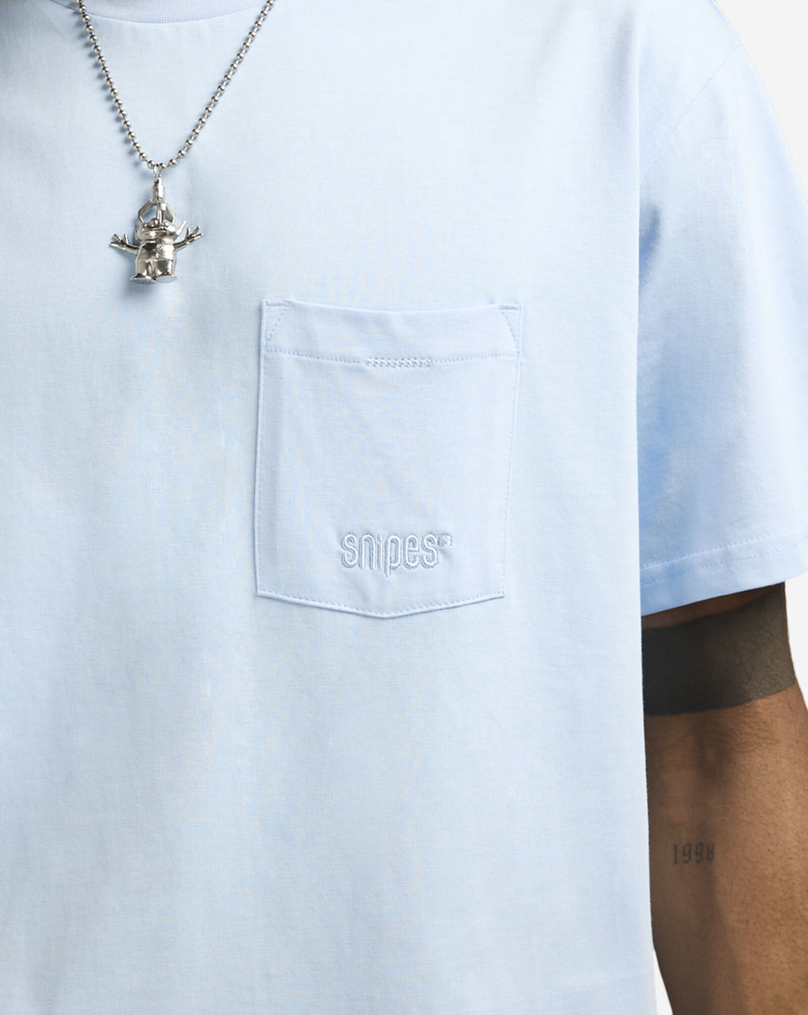 Chest Pocket Tee Chambray Blue