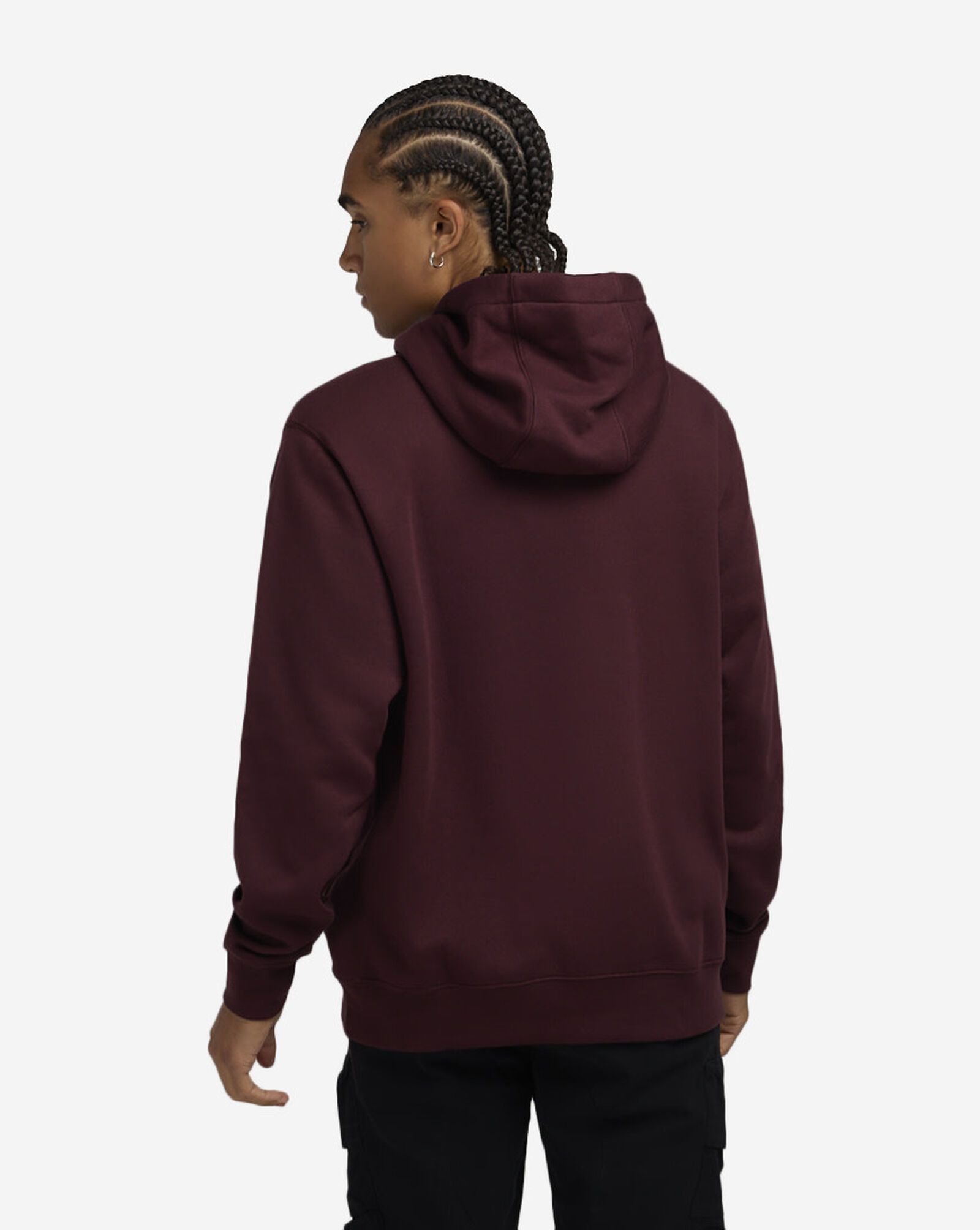 NSW Club Fleece Pullover Hoodie Burgundy Crush | White