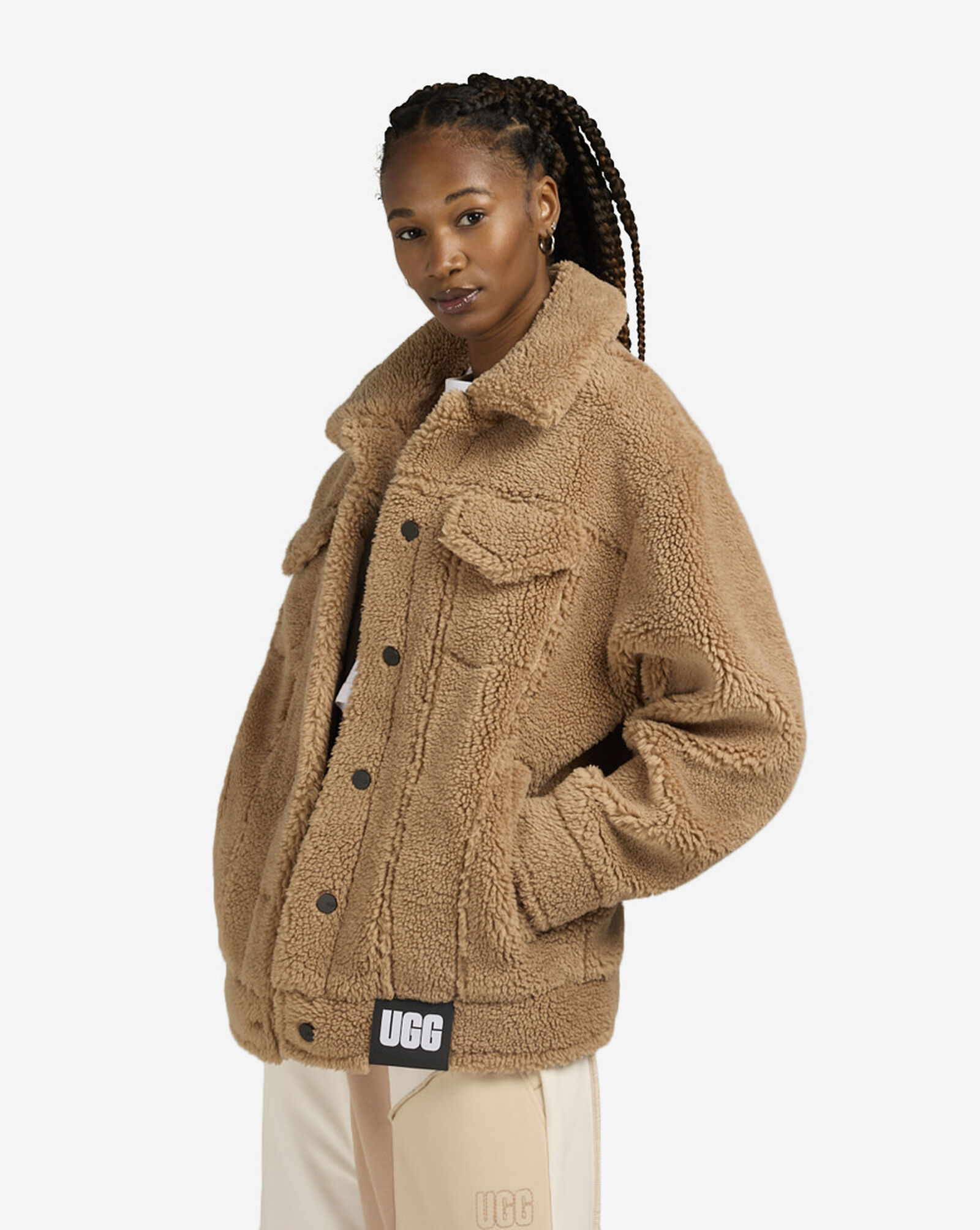 Frankie Sherpa Trucker Jacket Camel