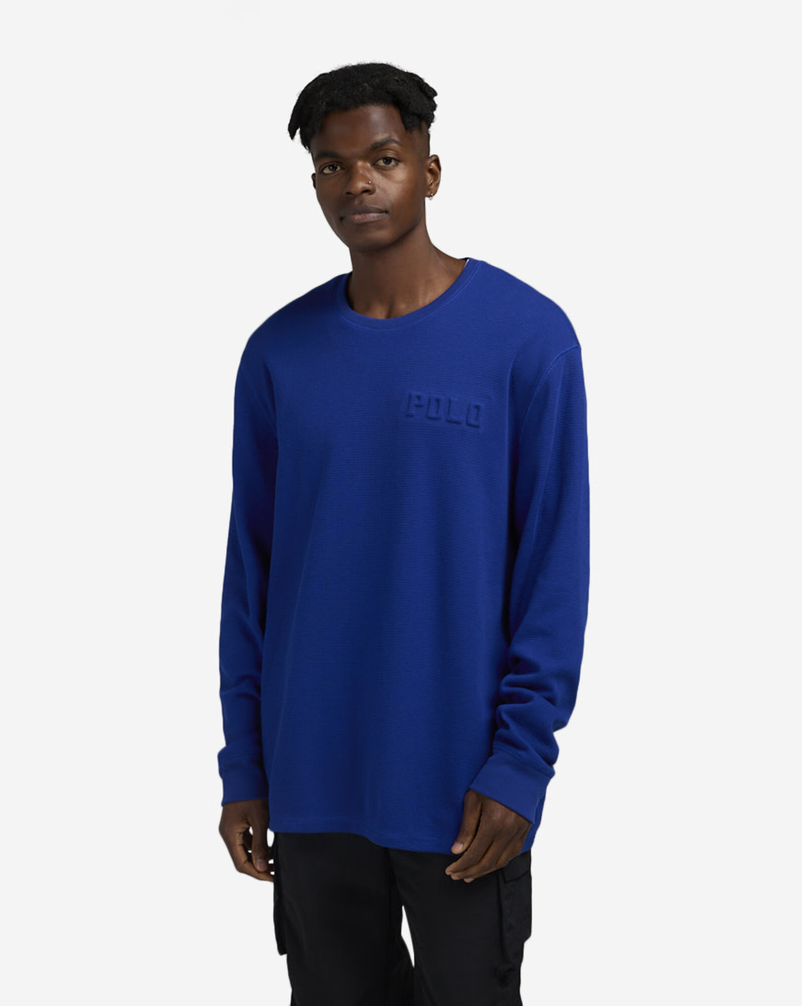 Logo Waffle-Knit Sleep Shirt Heritage Royal