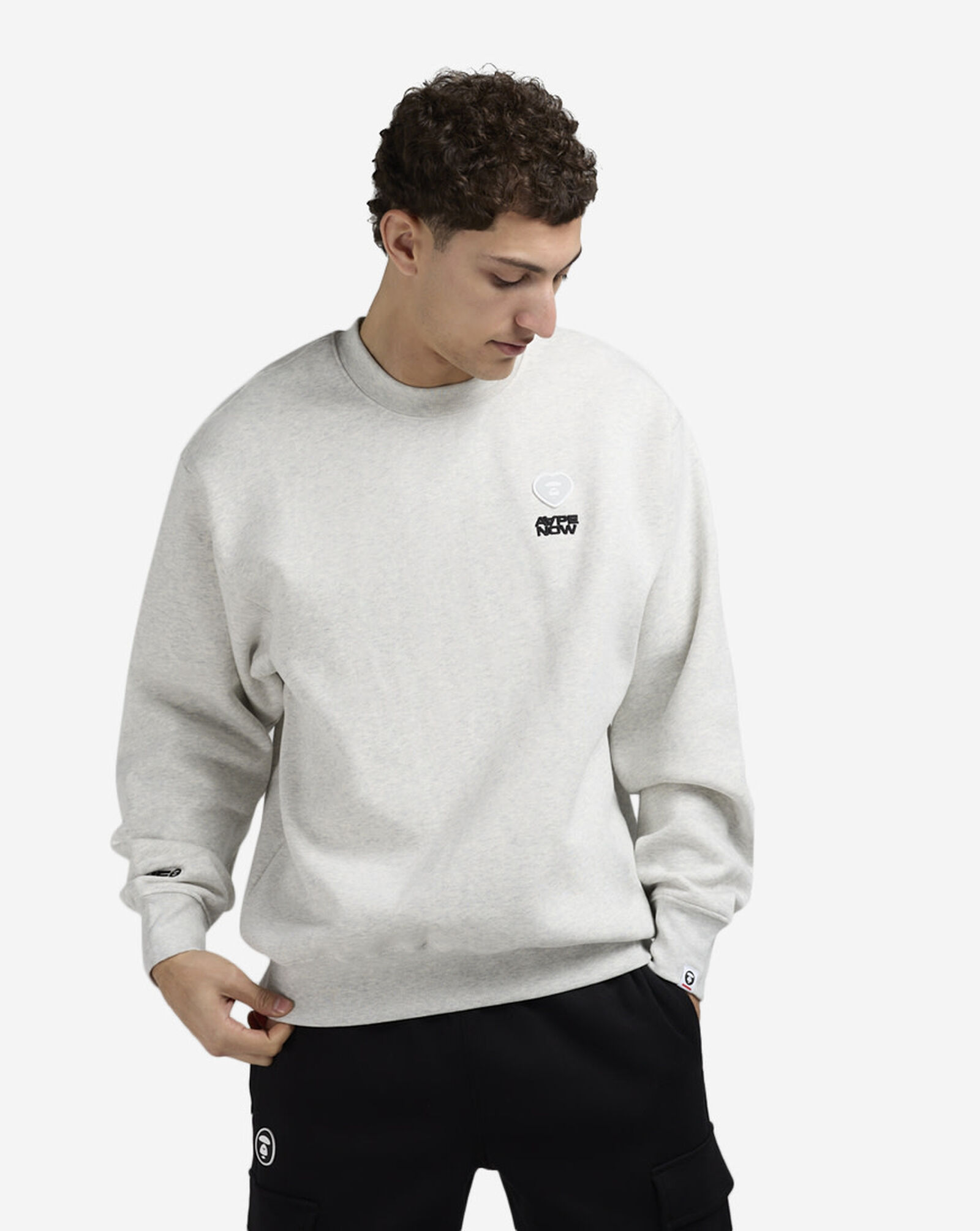 Fleece Crewneck Heather White