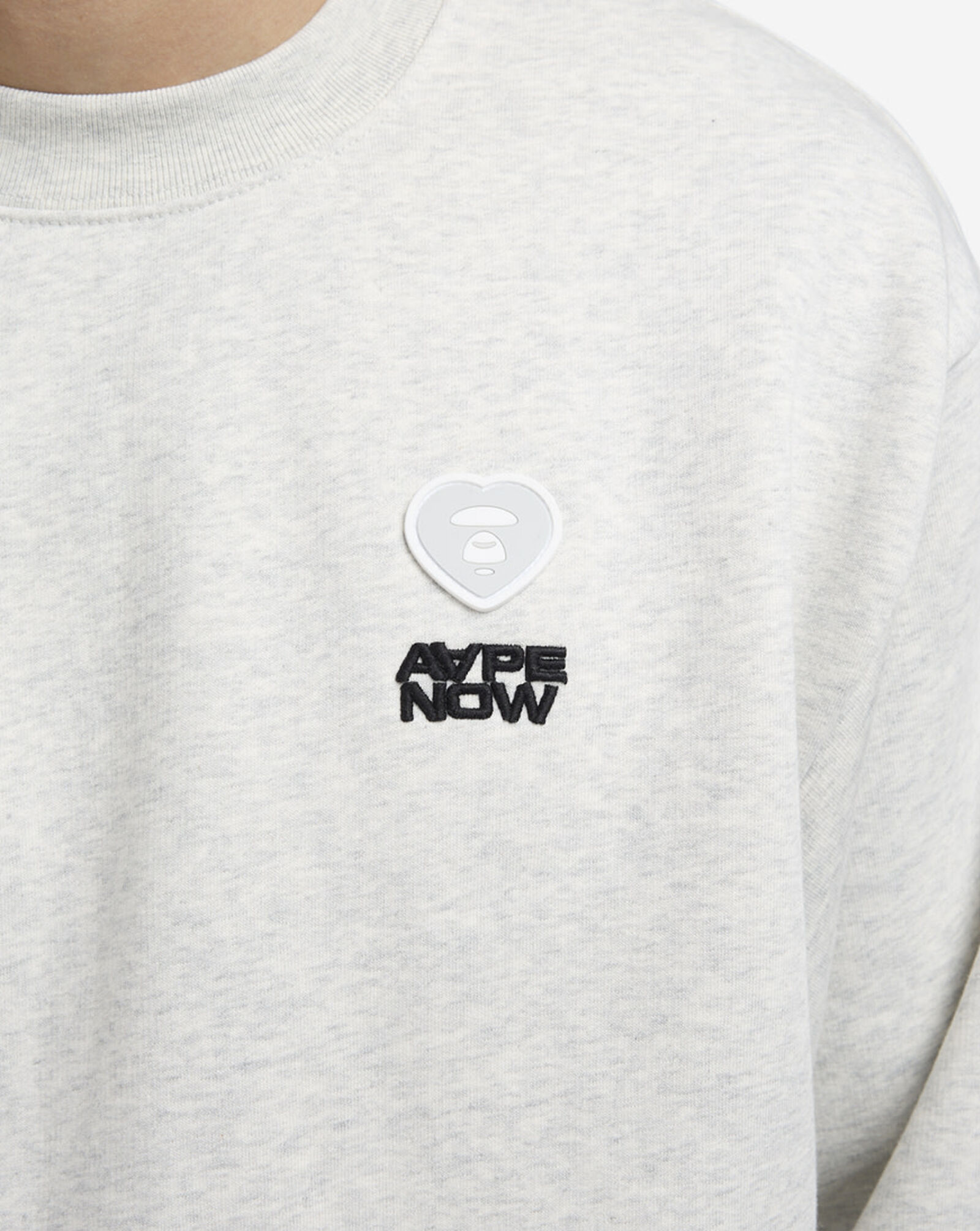Fleece Crewneck Heather White