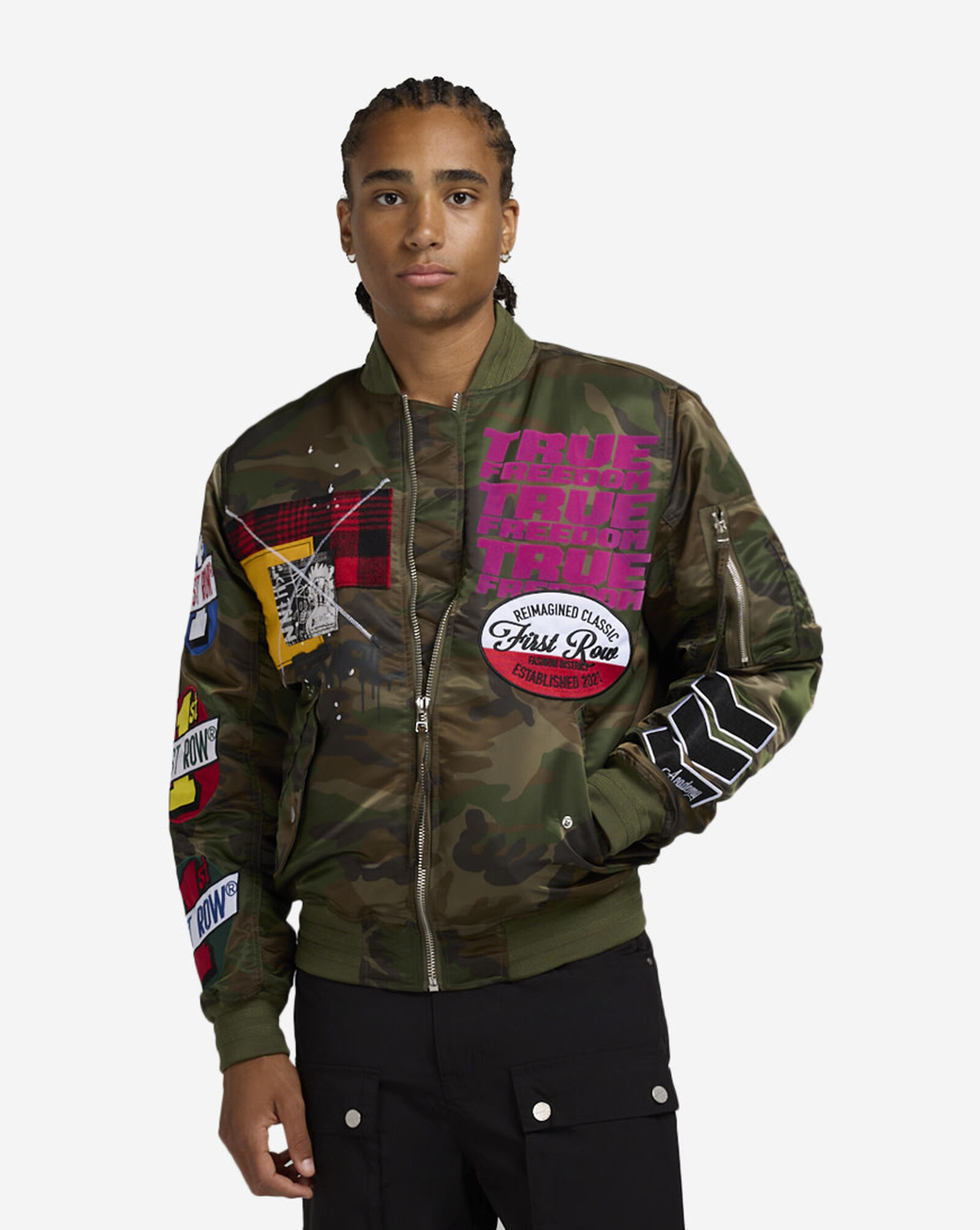 Camo Print Nylon Jacket Camo