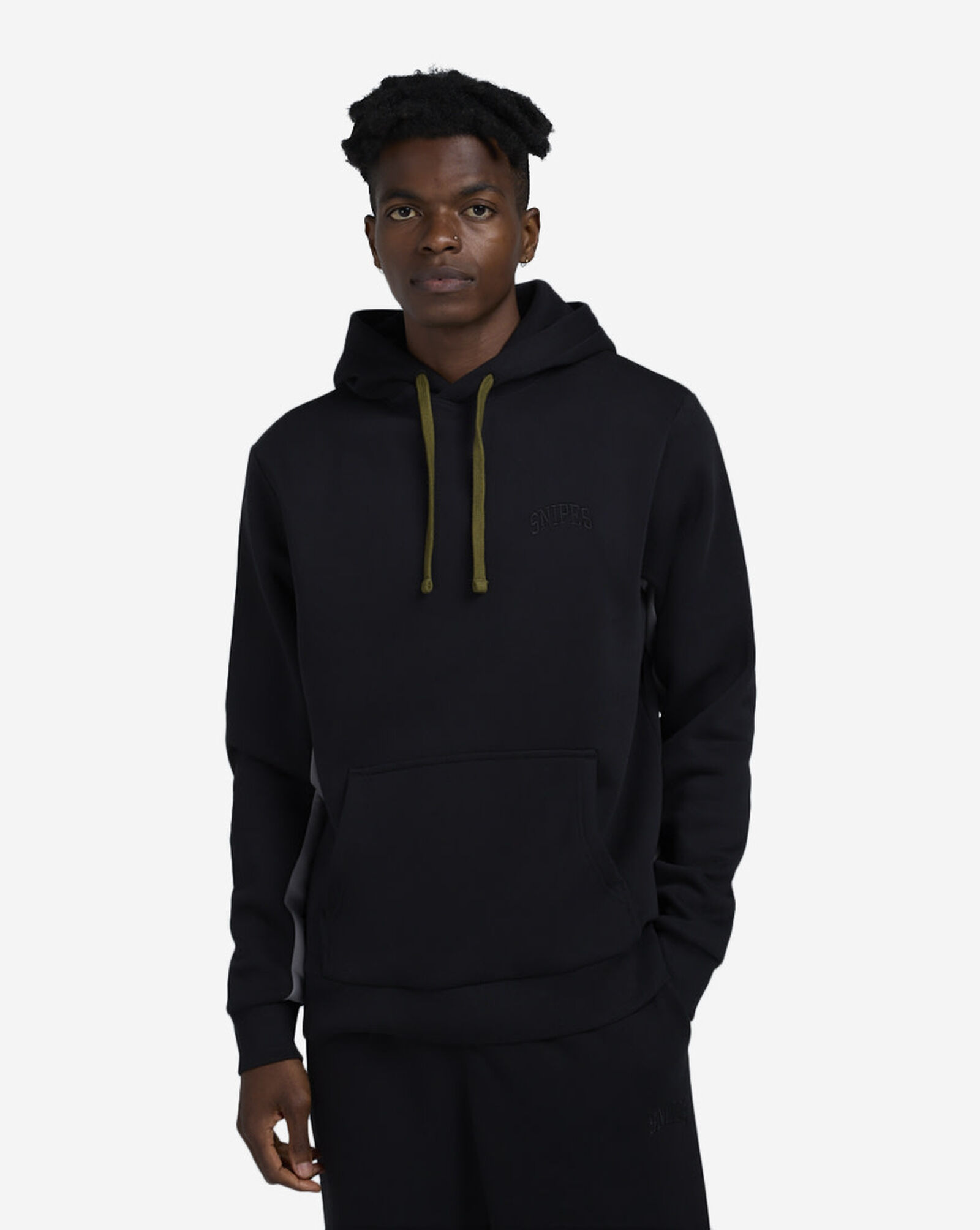 Contrast Oversized Hoodie Black