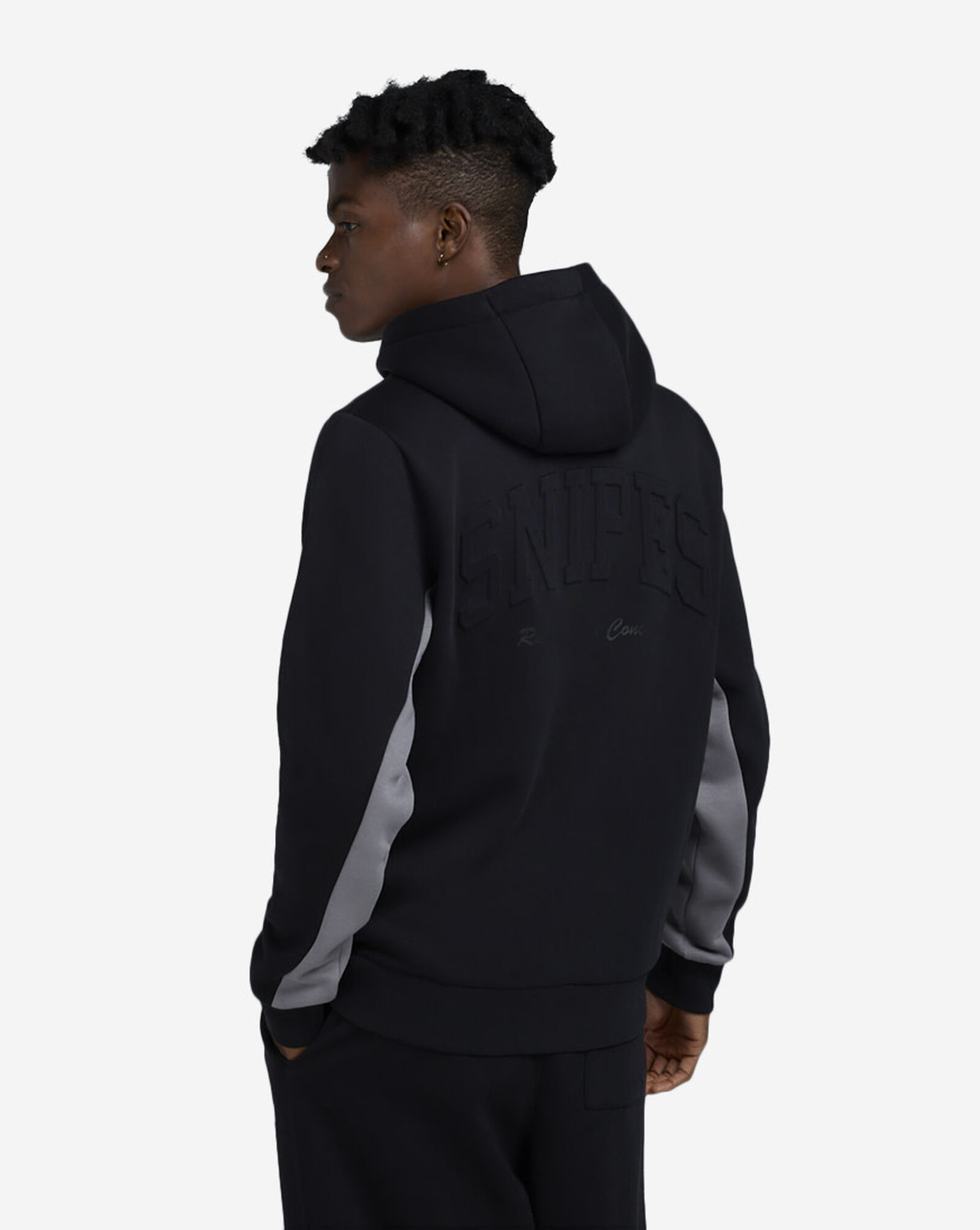 Contrast Oversized Hoodie Black