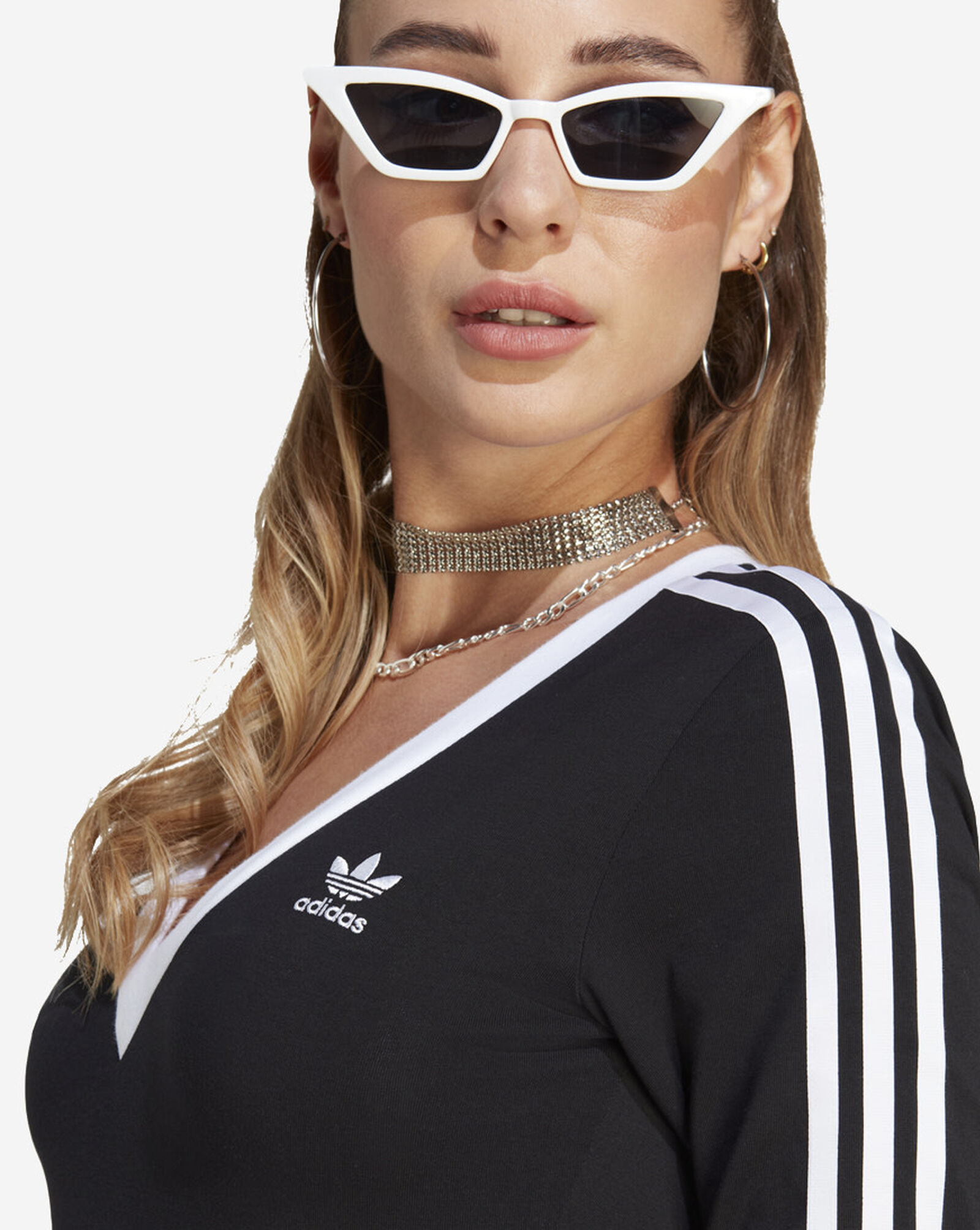 3/4 Sleeve Maxi V Neck Dress Black