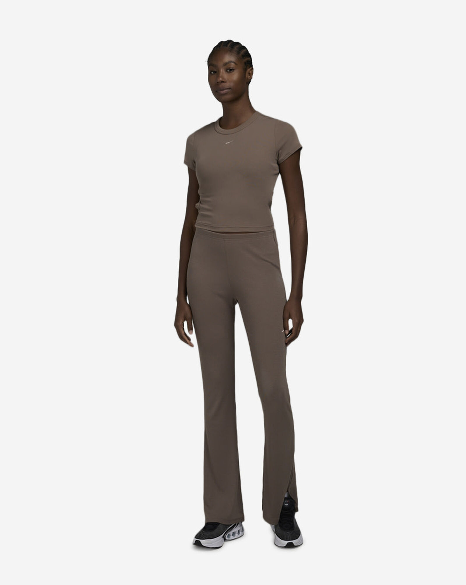 NSW Chill Knit Cutout T-Shirt Mink Brown 4 NSW Chill Knit Cutout T-Shirt Mink Brown