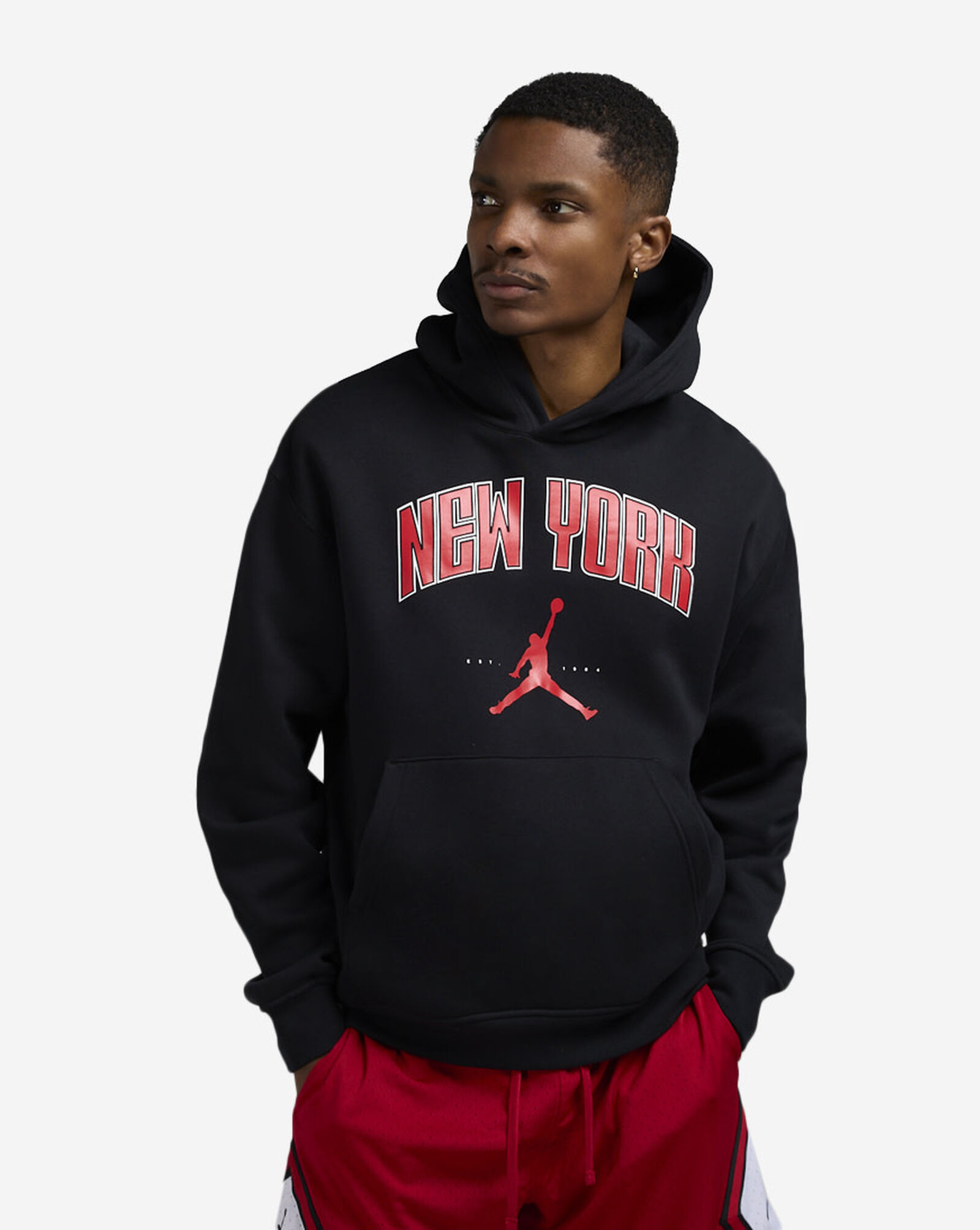 MJ New York Hoodie Black | Red