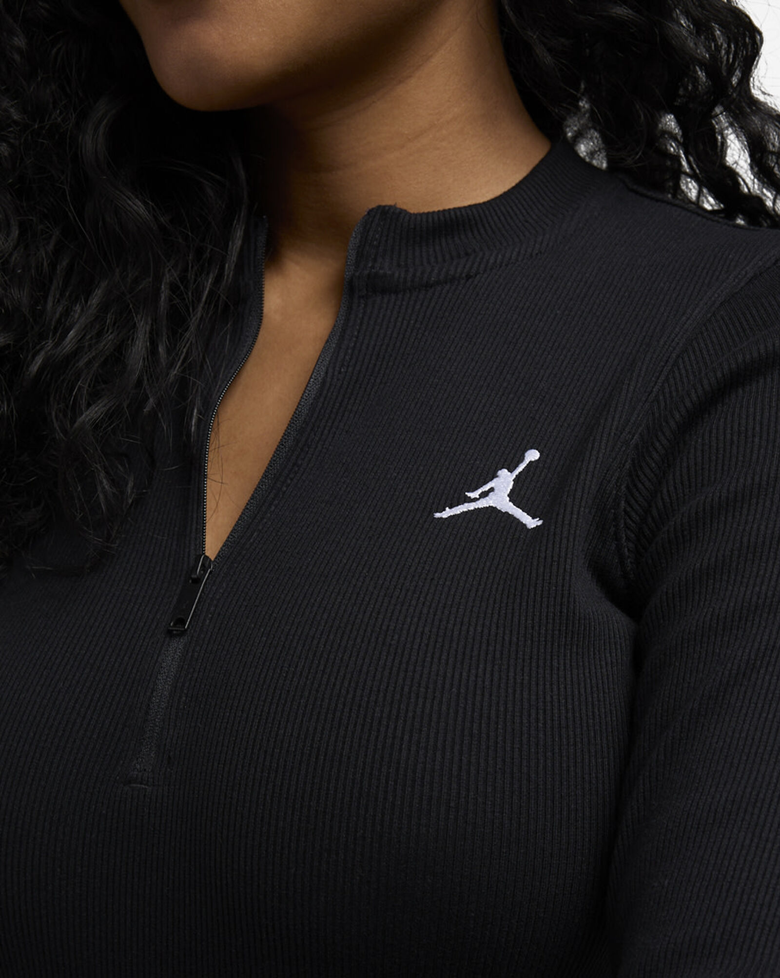 1/2-Zip Long-Sleeve Knit Dress Black 3 1/2-Zip Long-Sleeve Knit Dress Black