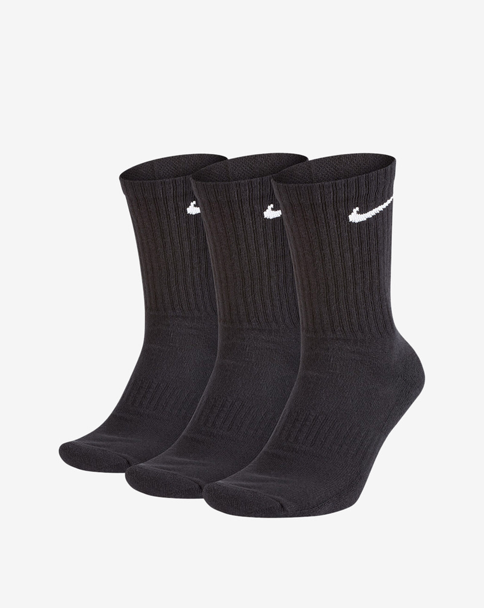 3pk Everyday Crew Cushion Socks Black