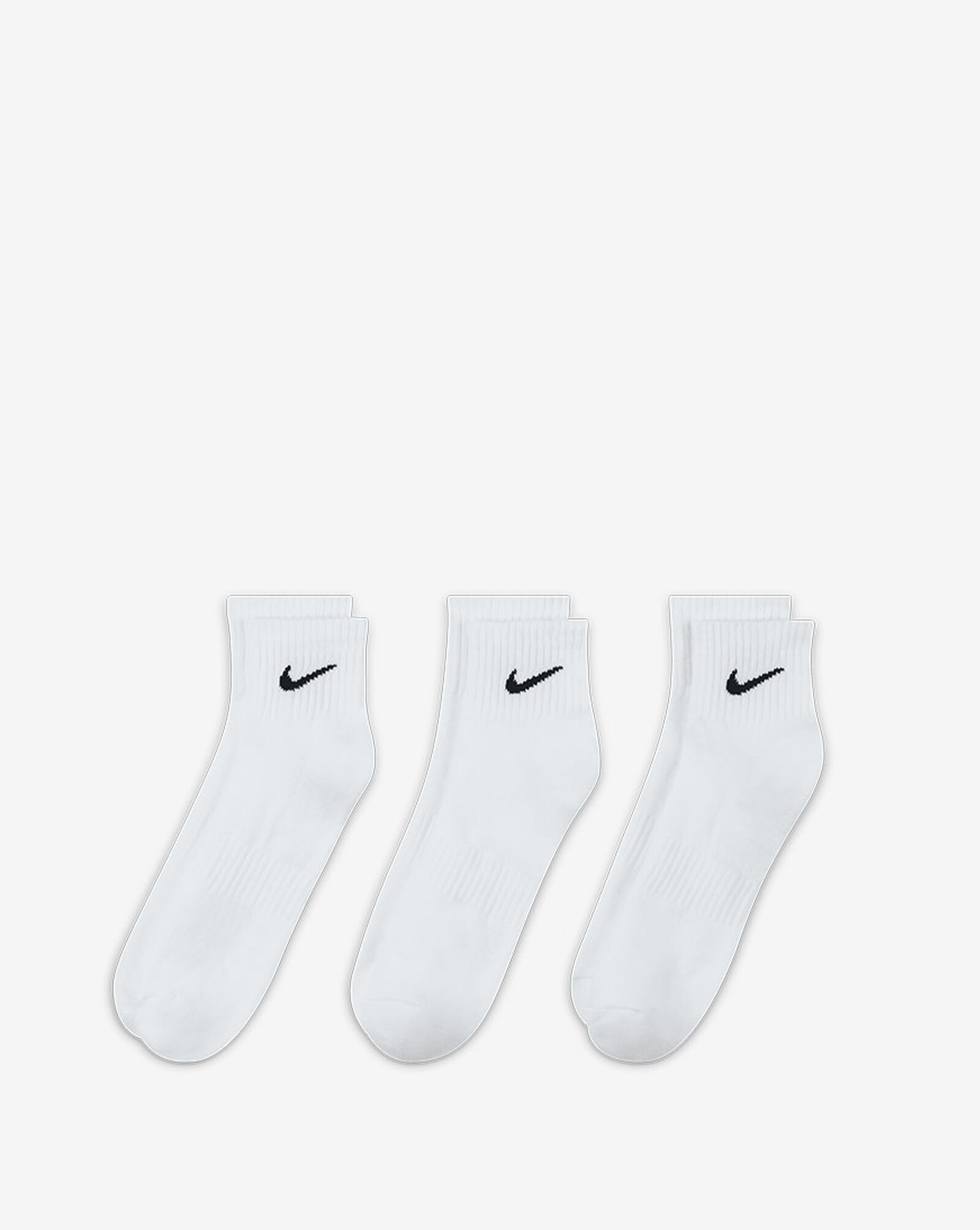 3Pk Everyday Quarter Cushion Sock White