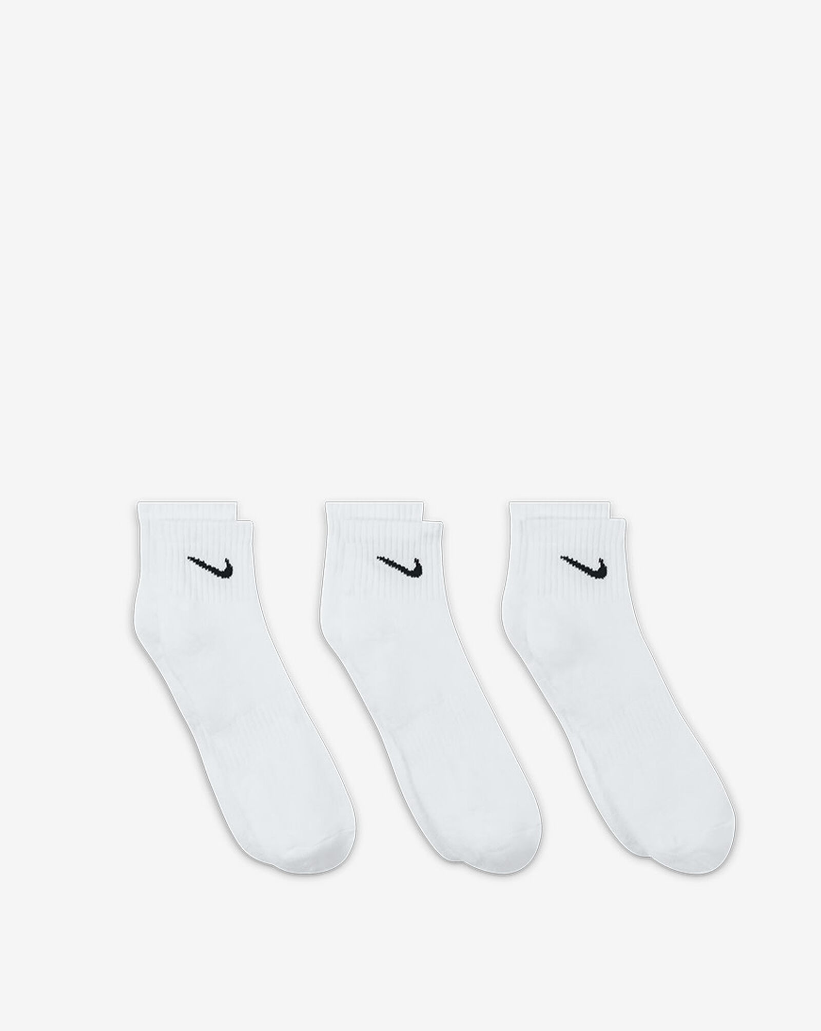 3Pk Everyday Quarter Cushion Sock White