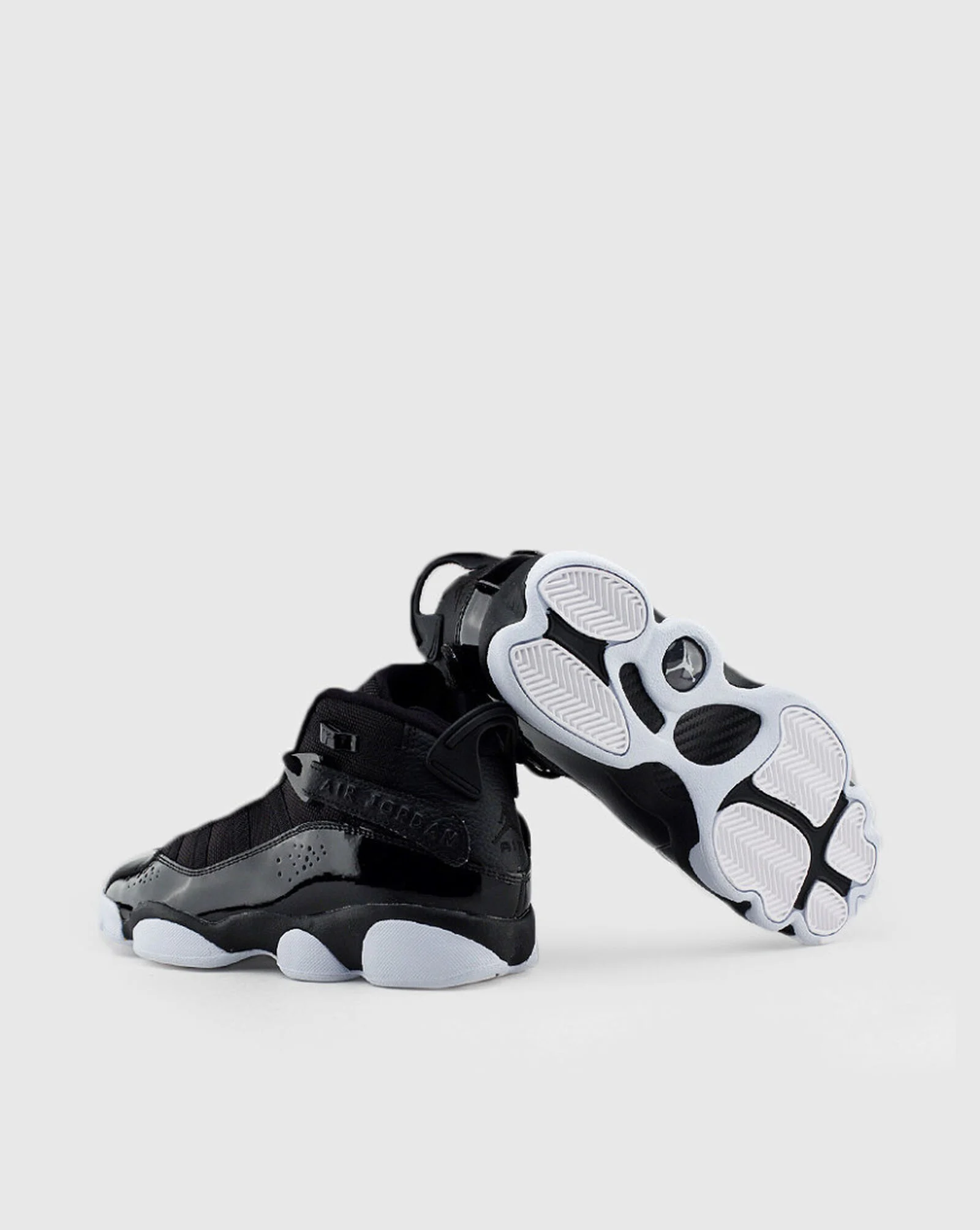 Grade School Jordan 6 Rings Black | White