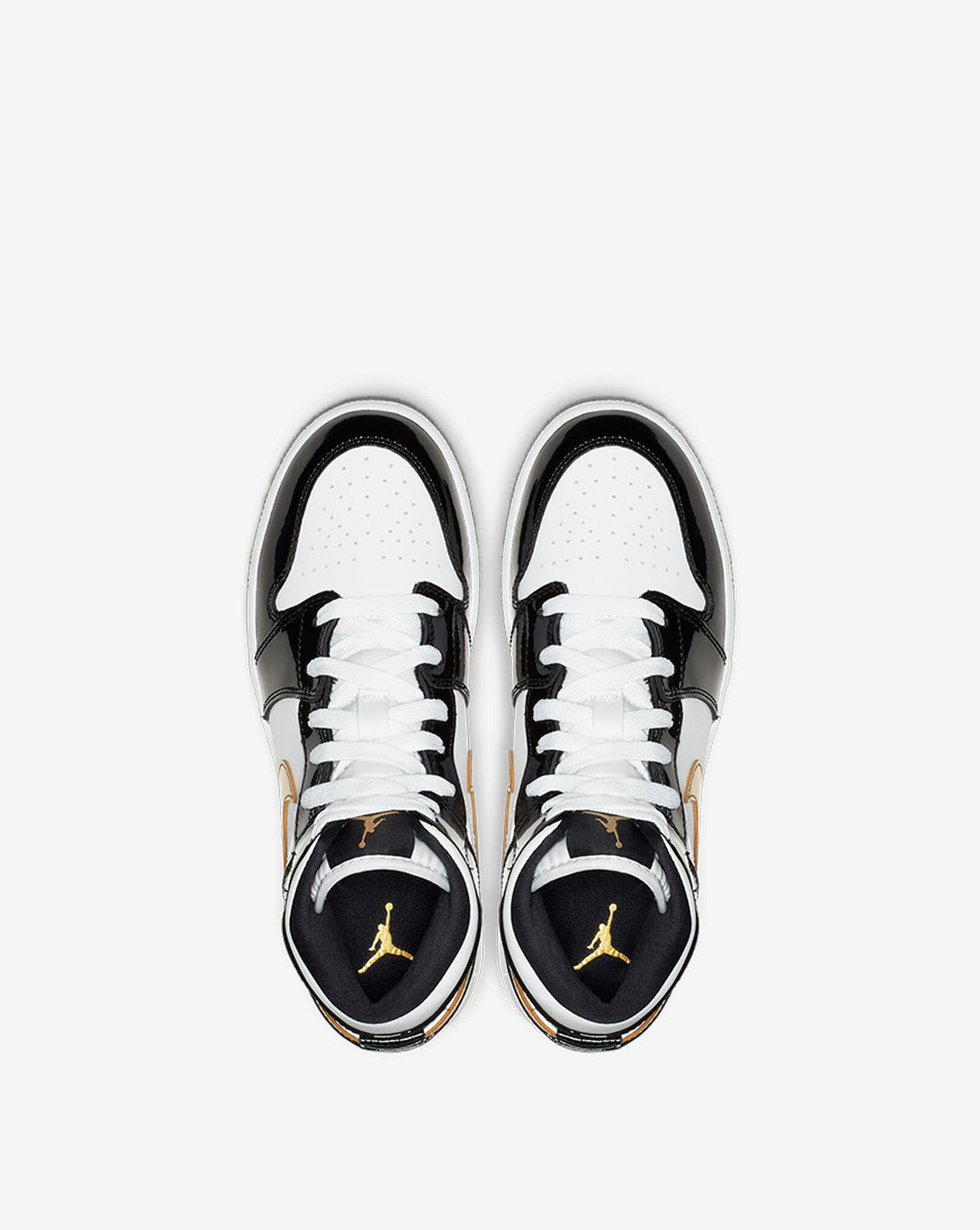 Grade School Air Jordan 1 Mid Se Black | White | Metallic Gold