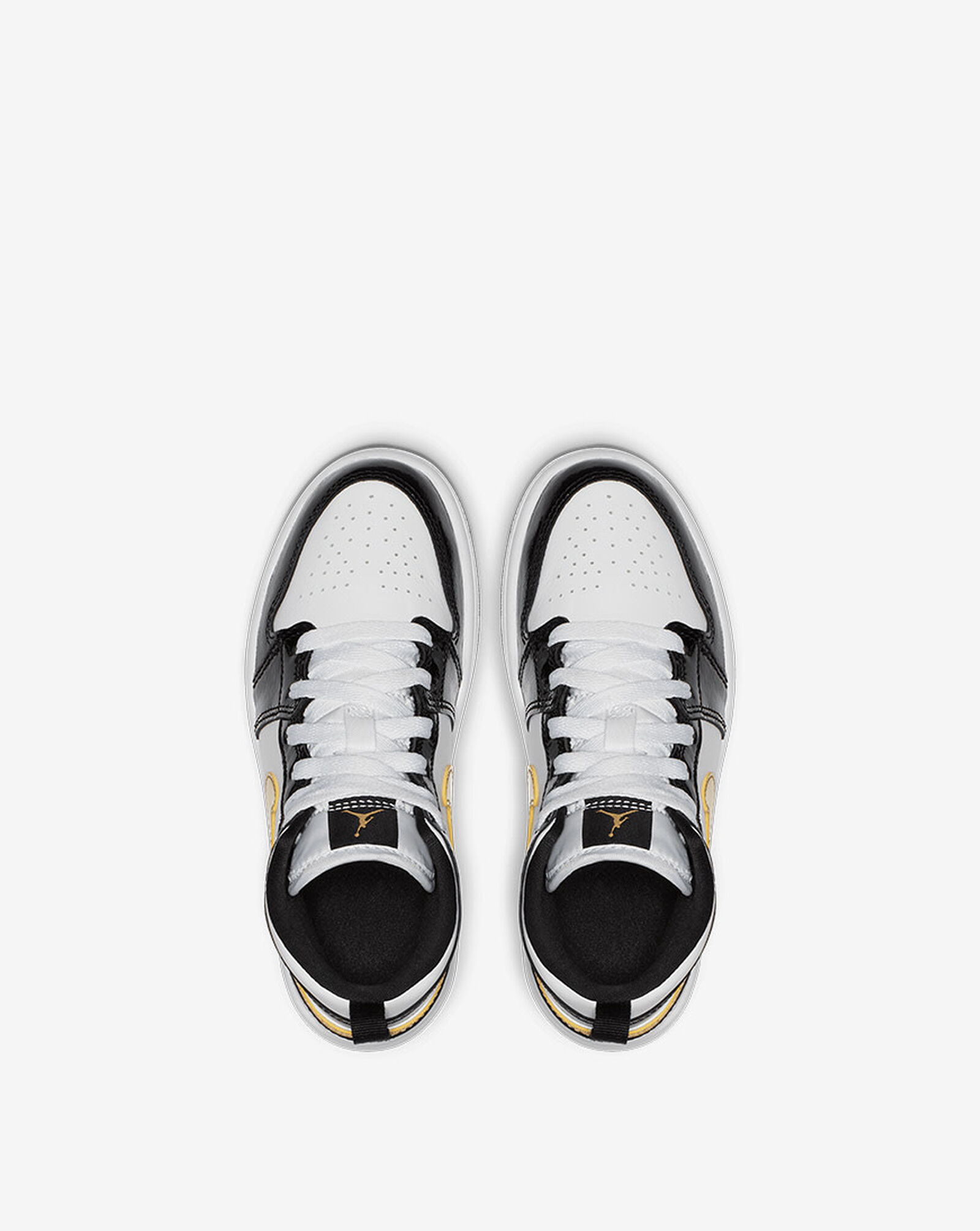 Pre-School Air Jordan 1 Mid SE Black | White | Metallic Gold