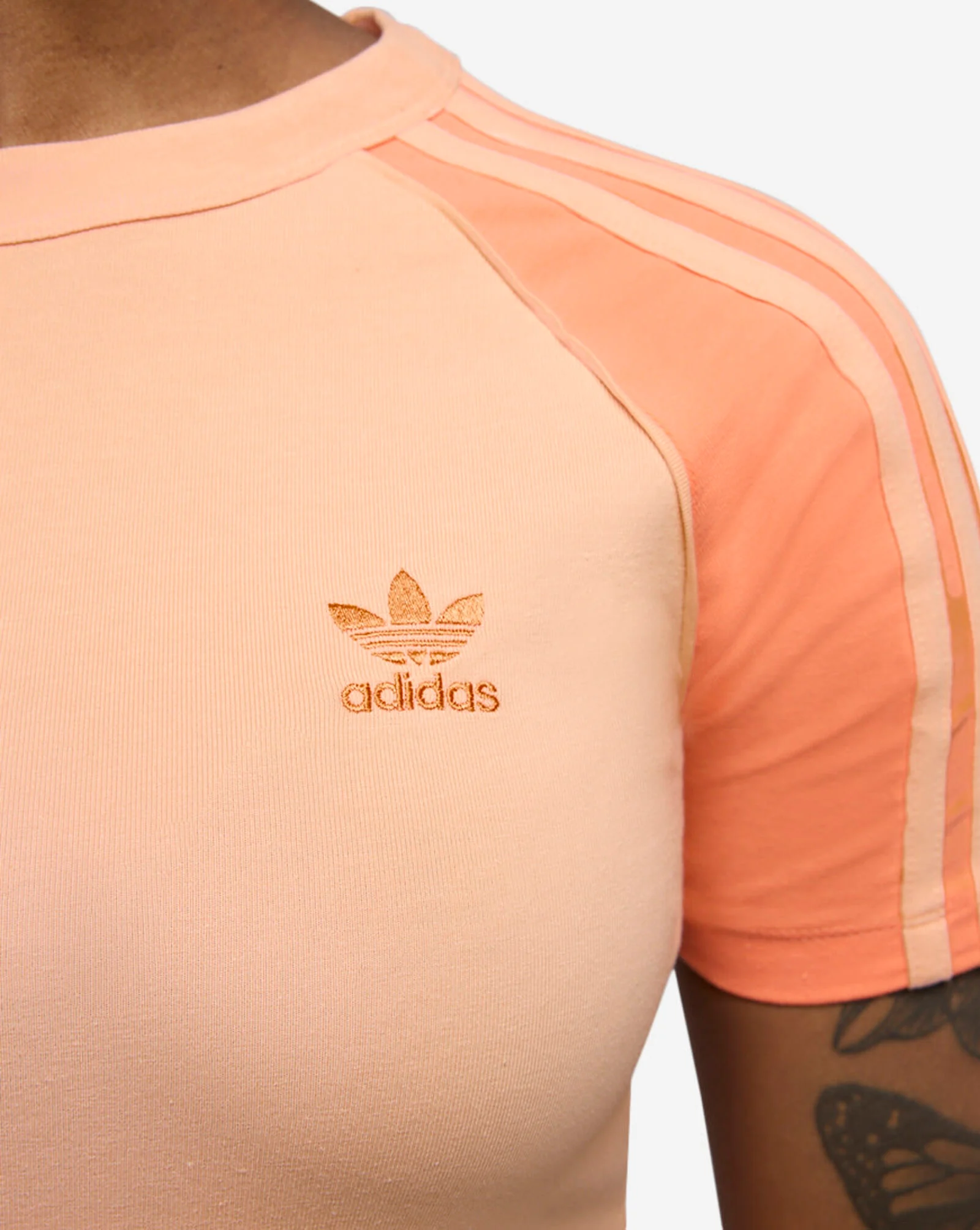 3-Stripes Raglan Short Sleeve Dress Glow Pink