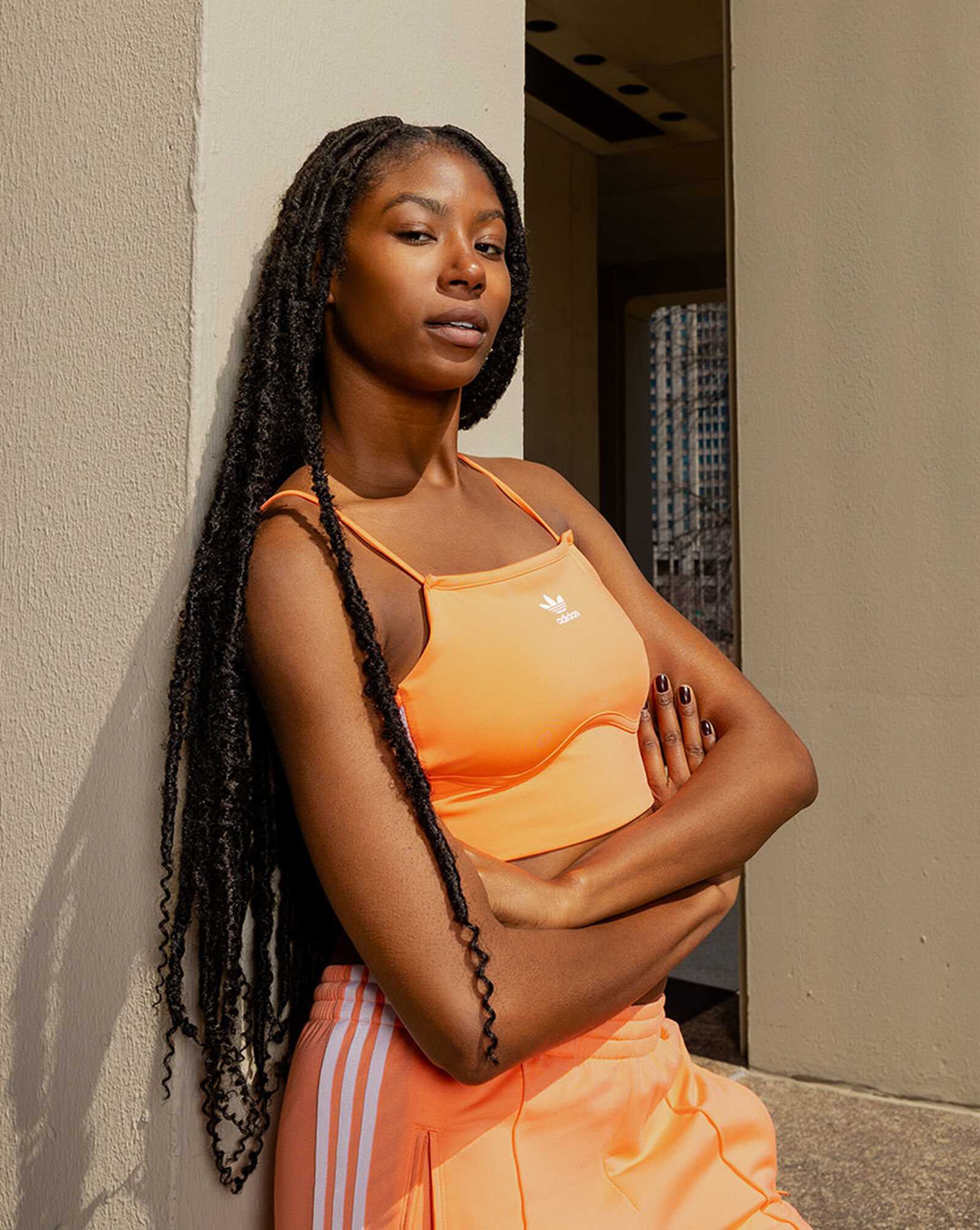 3-Stripes Bra Top Glow Pink